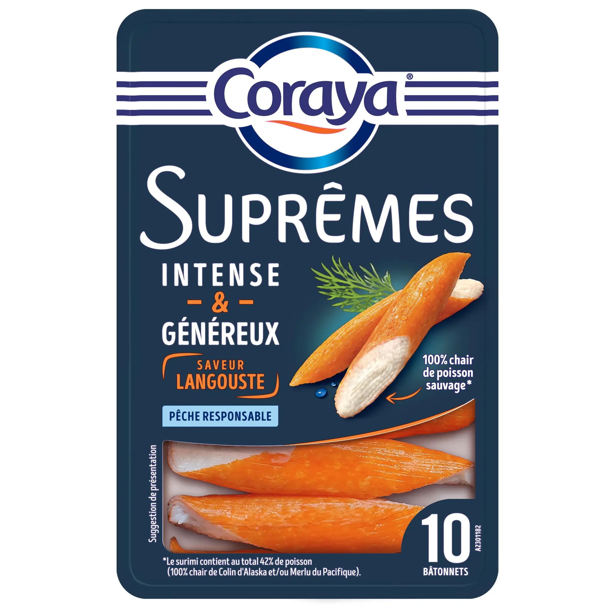 CORAYA Suprêmes Bâtonnets saveur langouste