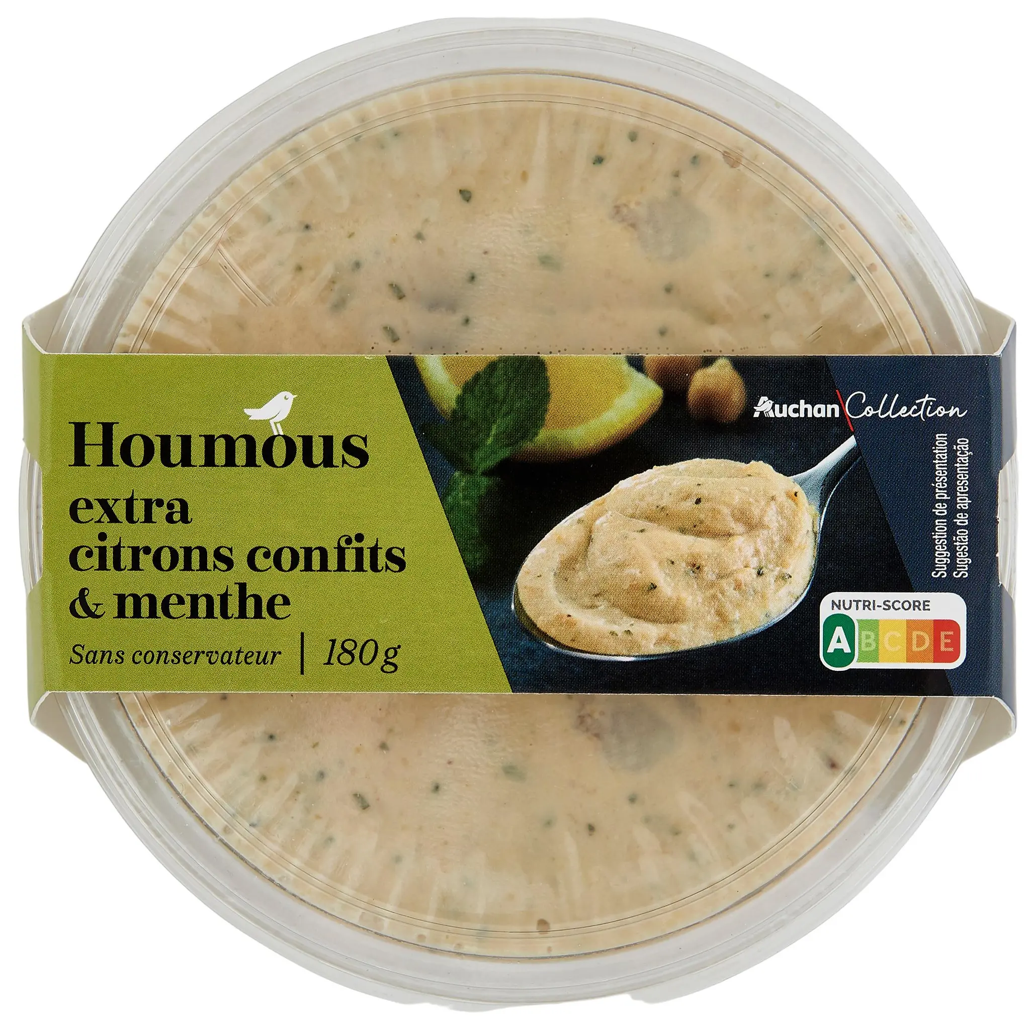 AUCHAN COLLECTION Houmous citrons confit et menthe