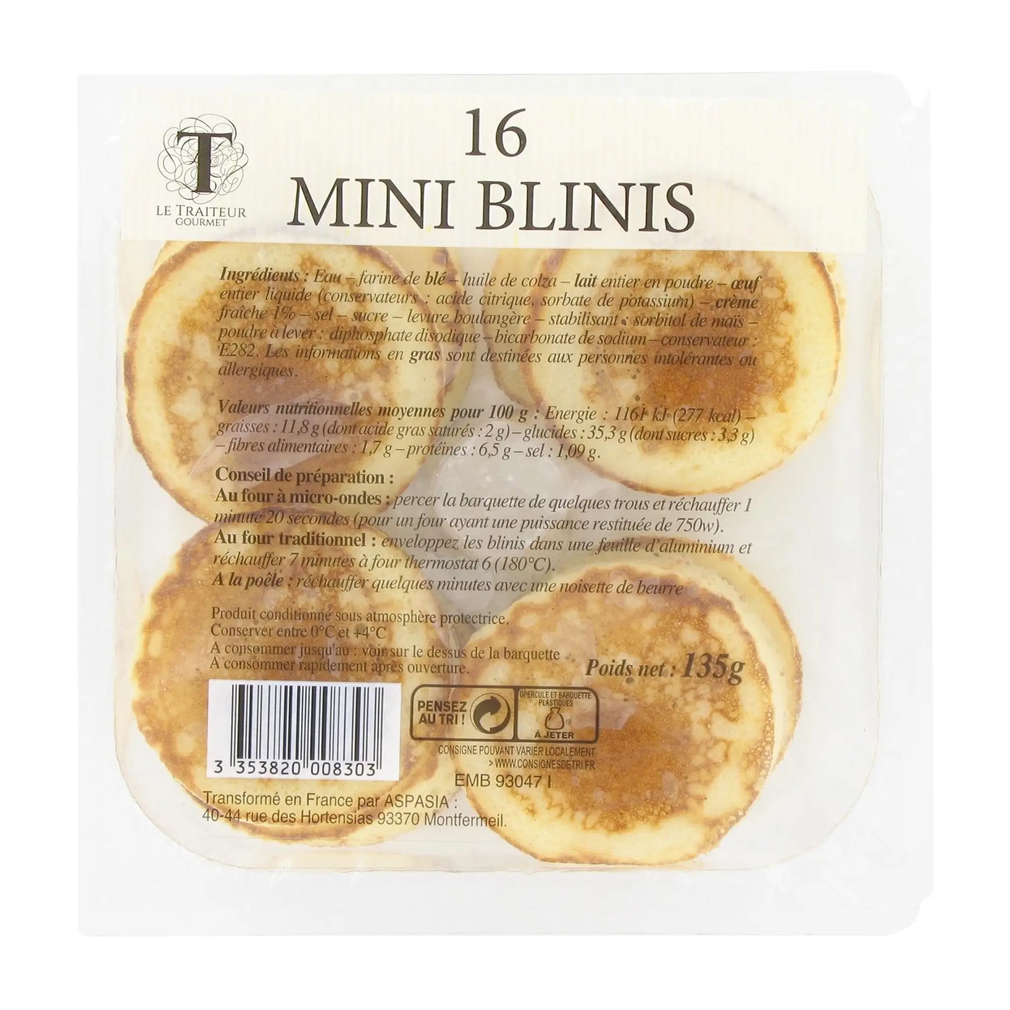 LE TRAITEUR GOURMET Mini Blinis
