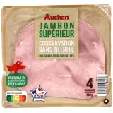 AUCHAN Jambon supérieur conservation sans nitrite