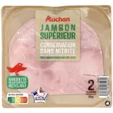 AUCHAN Jambon supérieur sans nitrite