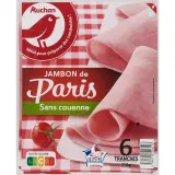 AUCHAN Jambon de Paris sans couenne