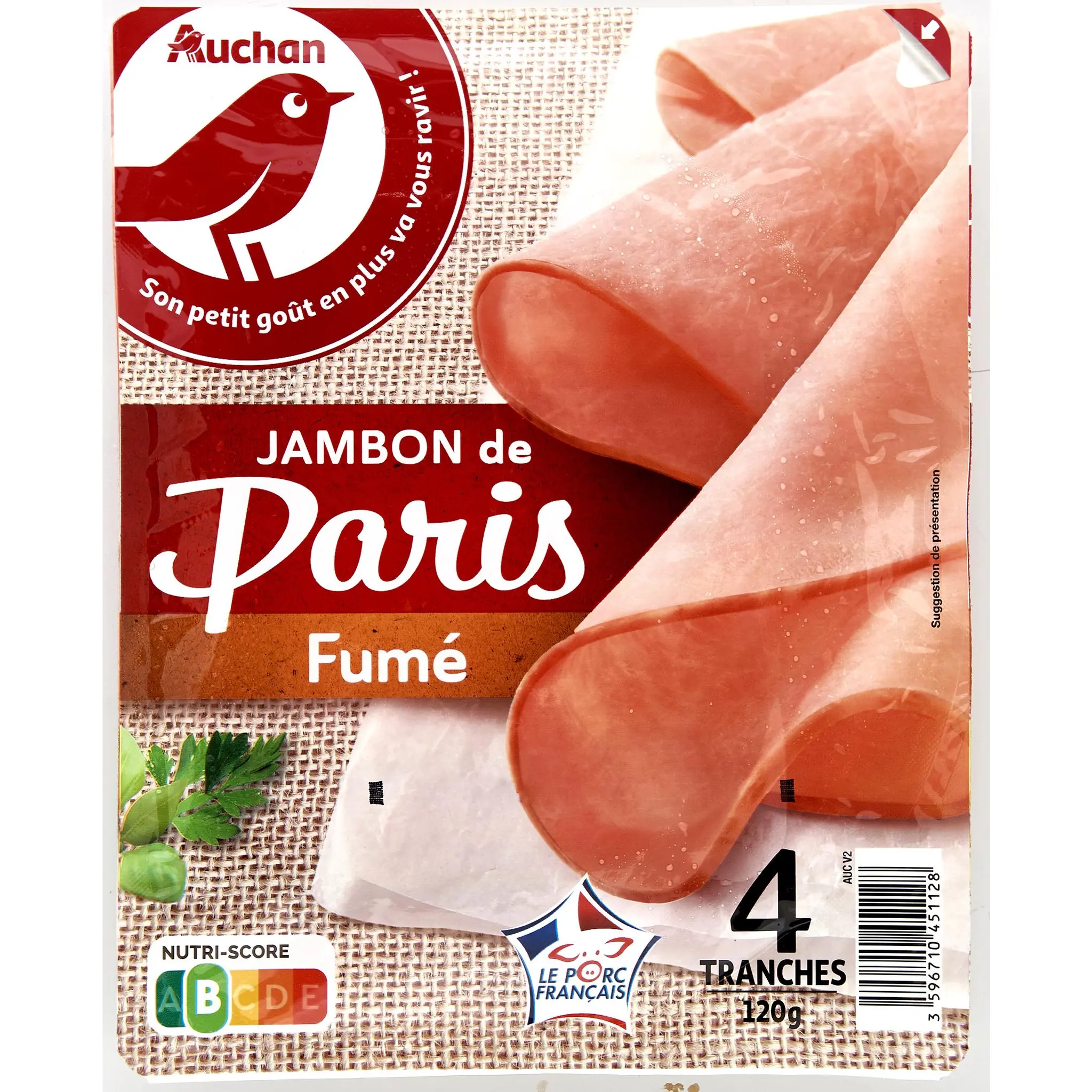 AUCHAN Jambon fumé