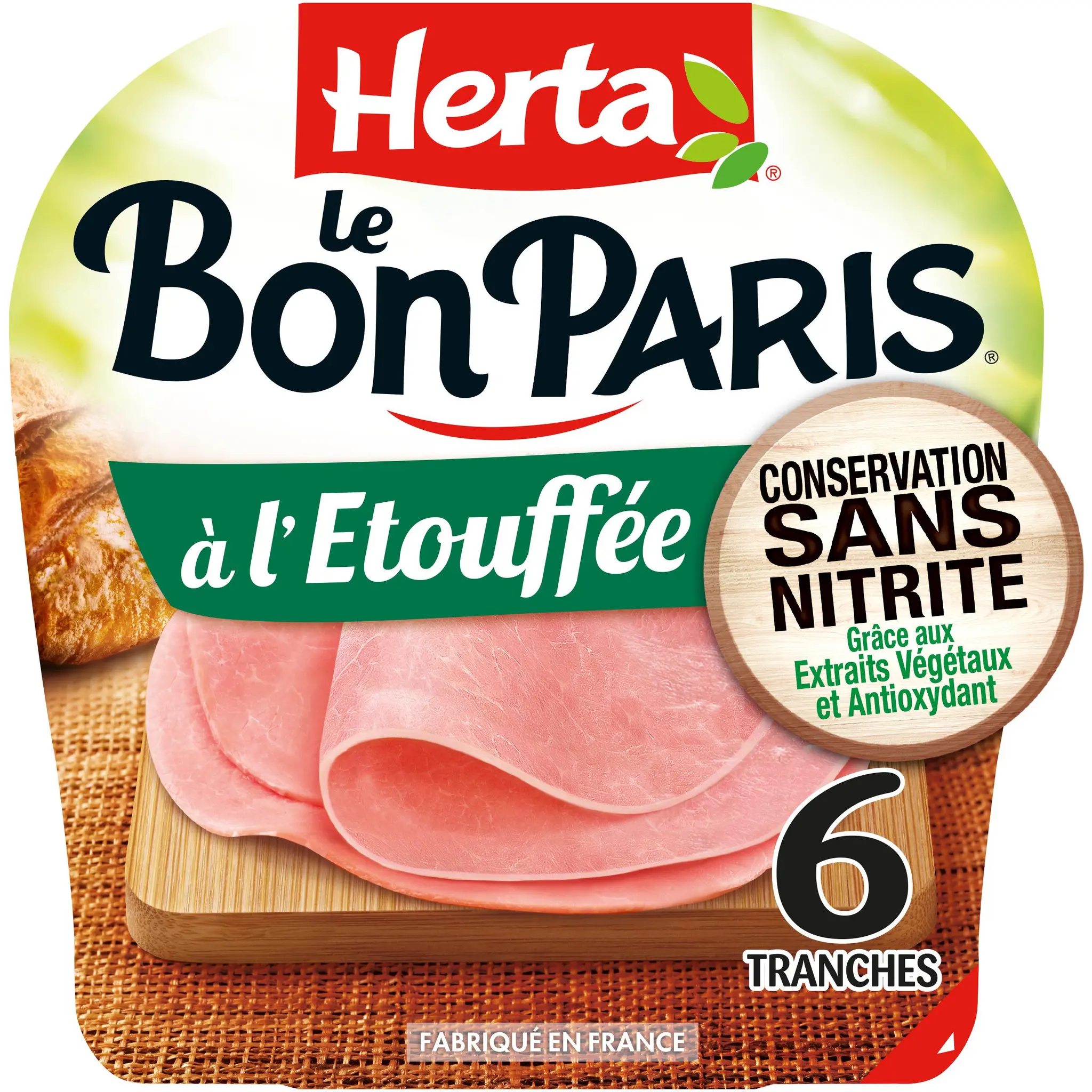 HERTA Le Bon Paris Jambon cuit à l'étouffée sans nitrite