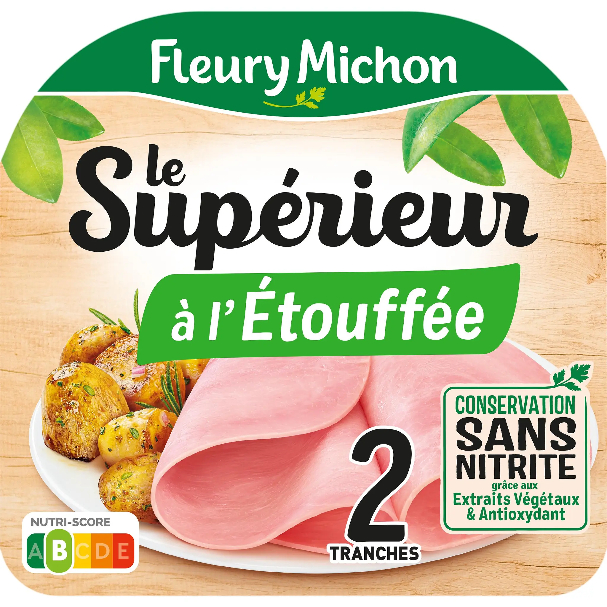 FLEURY MICHON Jambon le supérieur réduit en sel sans nitrite