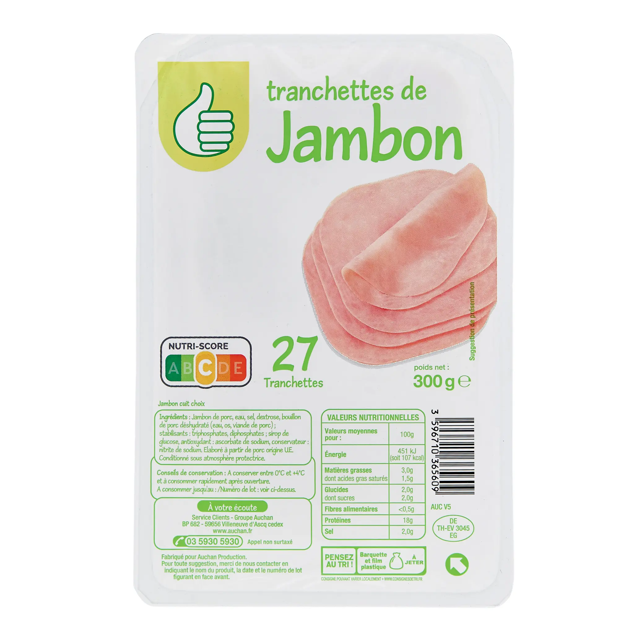 POUCE Jambon sans couenne