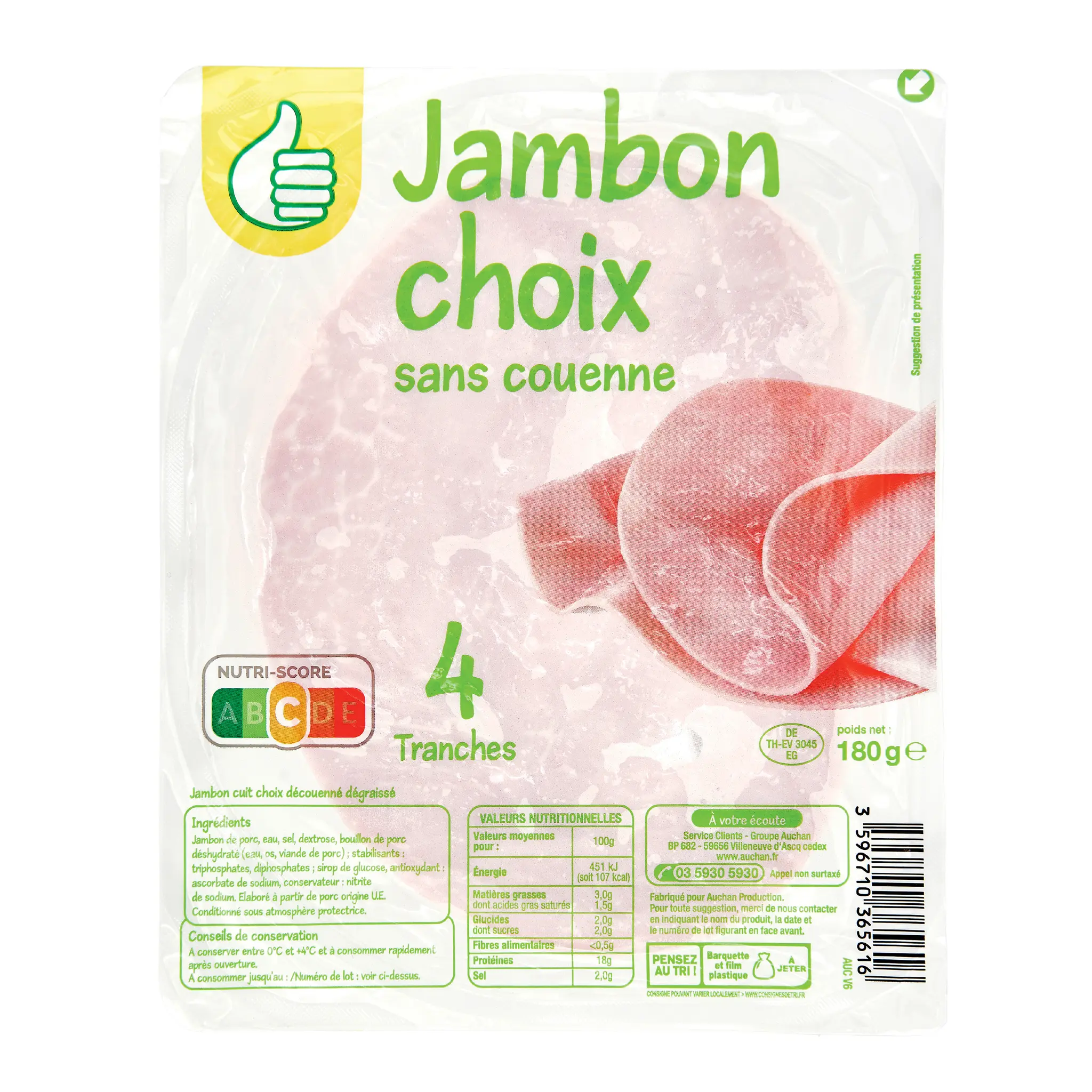 POUCE Jambon sans couenne