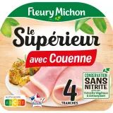 FLEURY MICHON Jambon le supérieur avec couenne réduit en sel