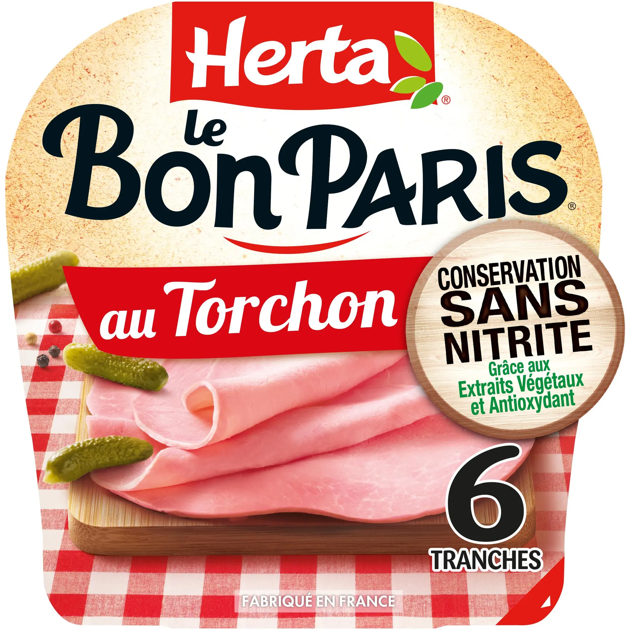 HERTA Le Bon Paris Jambon cuit au torchon sans nitrite