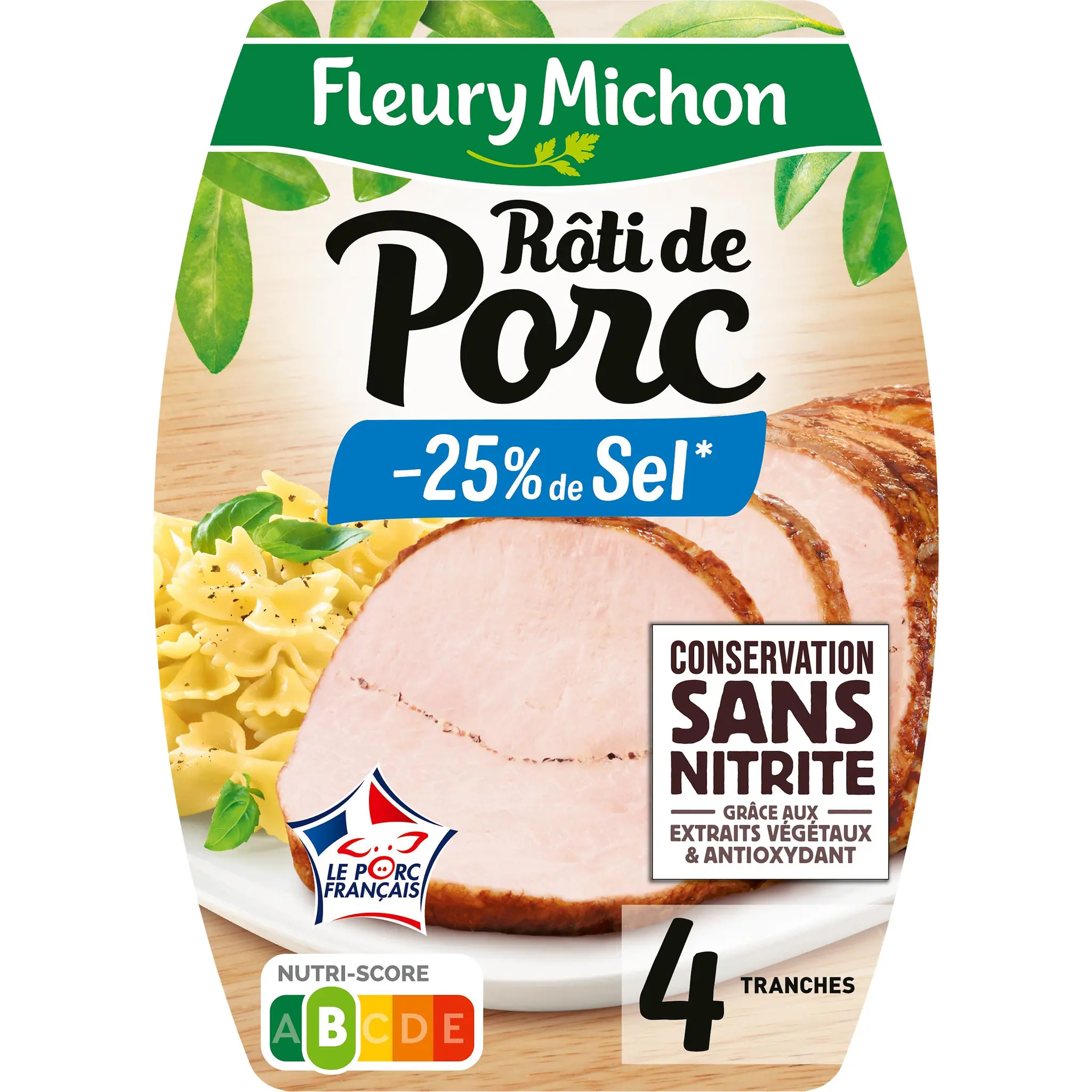 FLEURY MICHON Rôti de porc réduit en sel et sans nitrite