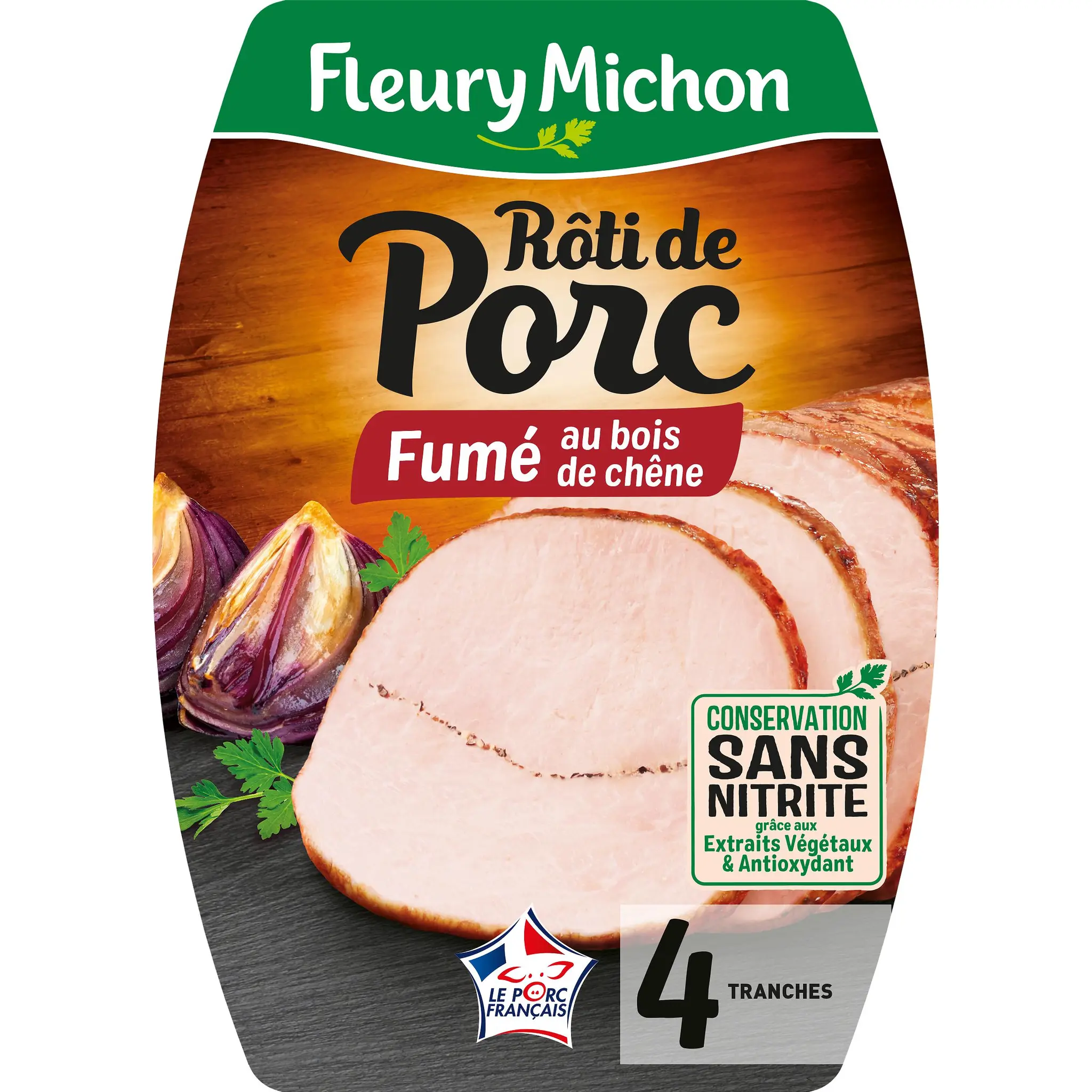 FLEURY MICHON Rôti de porc fumé au bois de chêne conservation sans nitrite