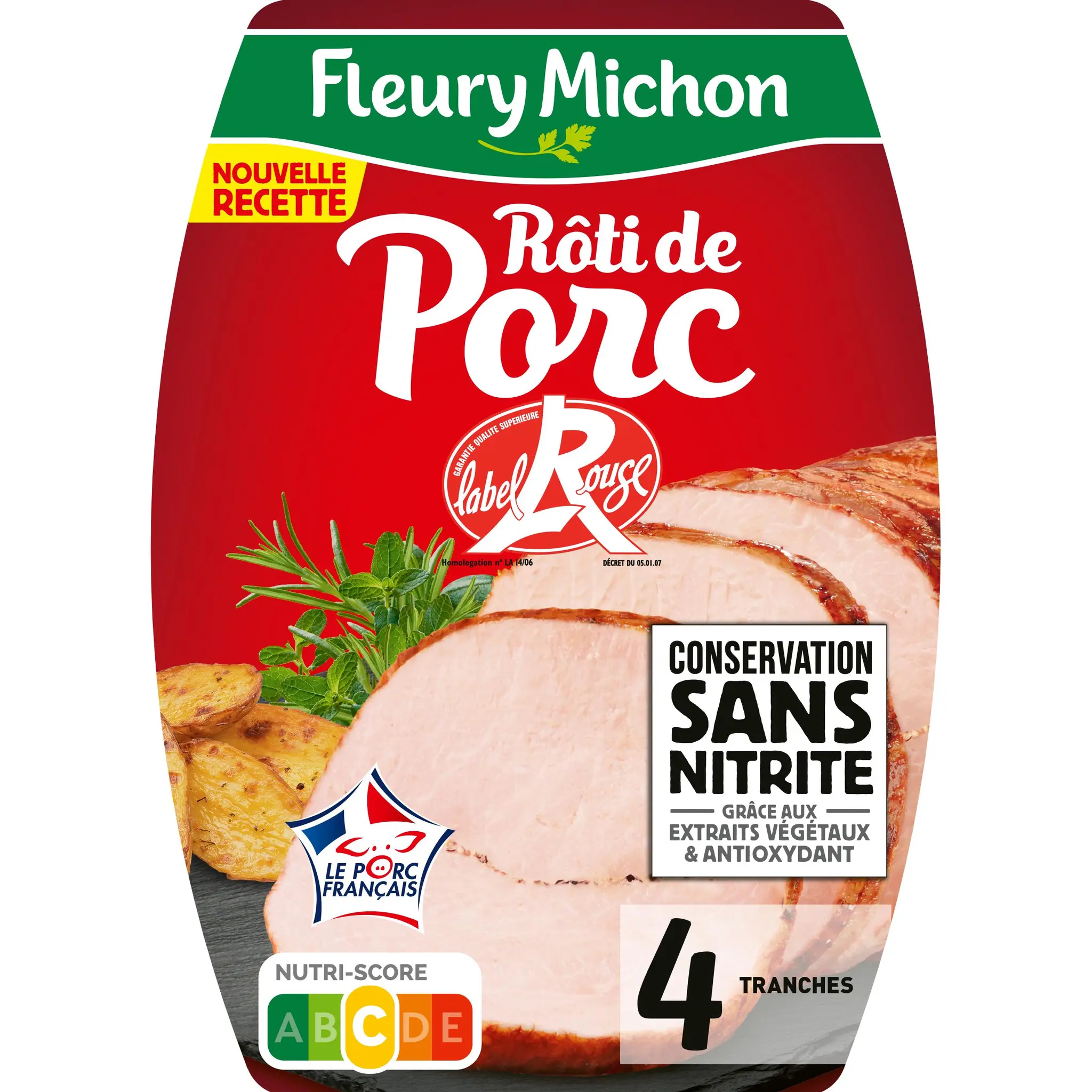 FLEURY MICHON Rôti de porc label rouge conservation sans nitrites