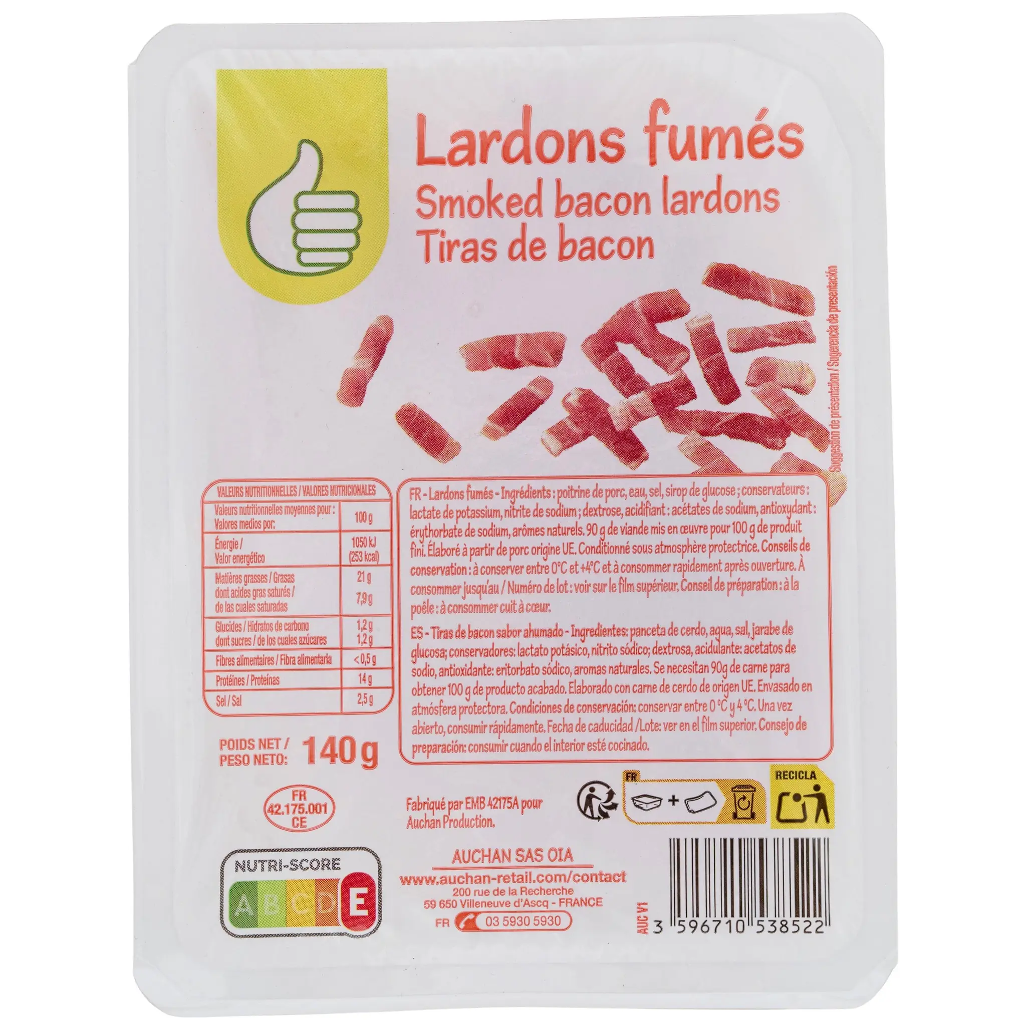 POUCE Lardons fumé
