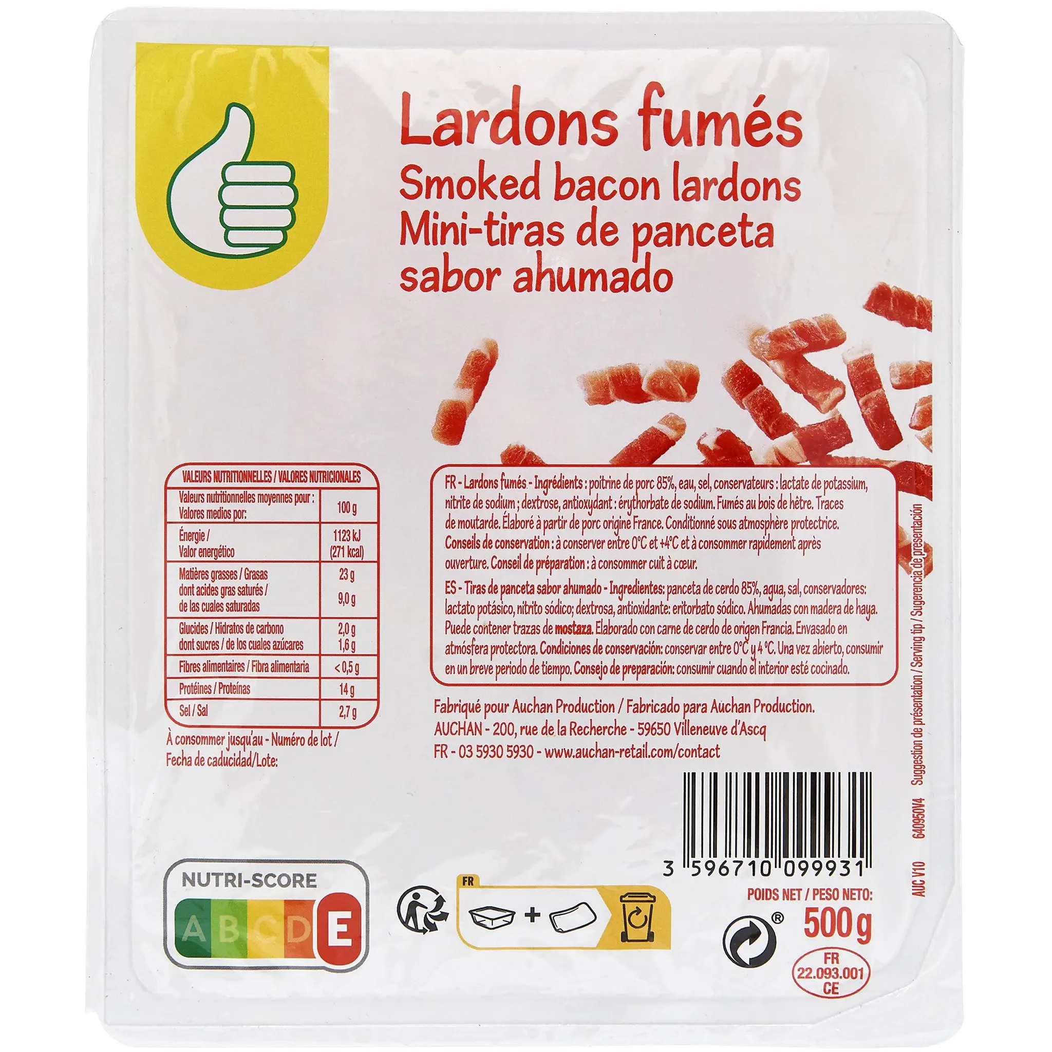 POUCE Lardons fumés