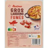 AUCHAN Gros lardons fumés