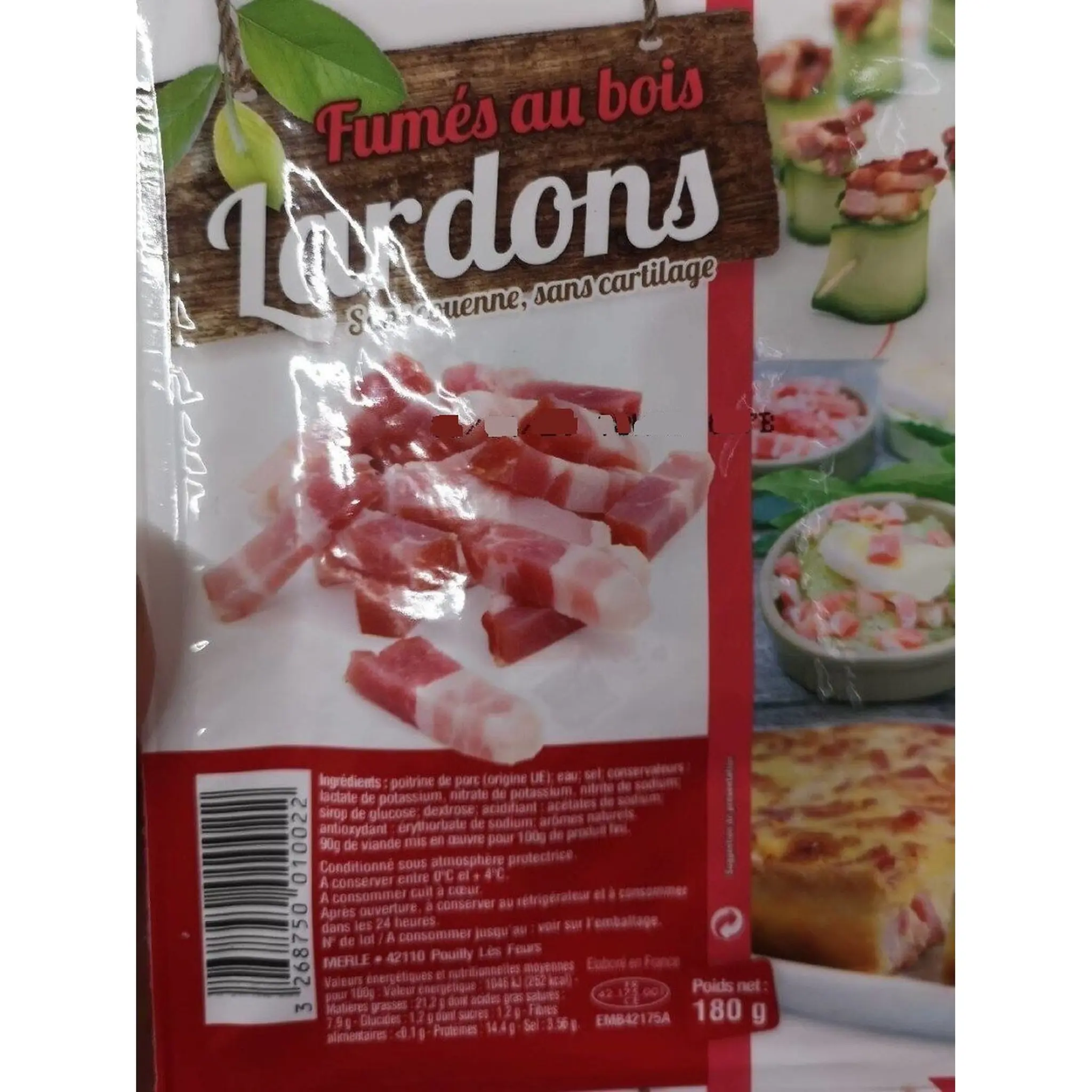 Lardons fumés au bois