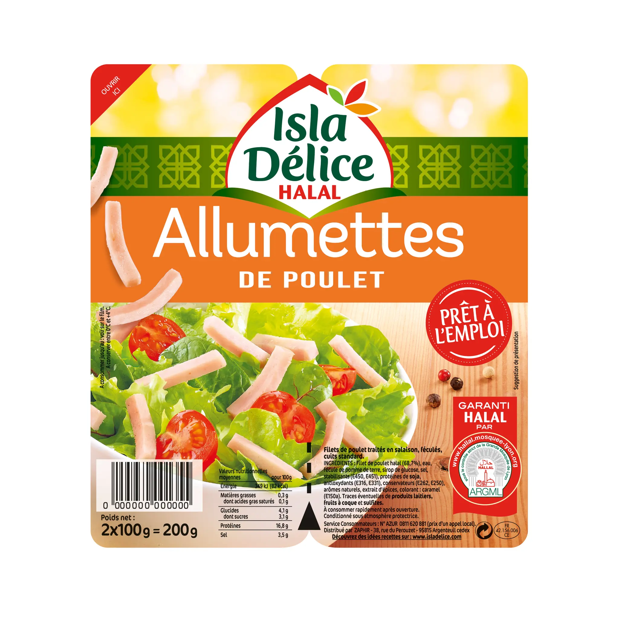 ISLA DELICE Allumettes de poulet halal