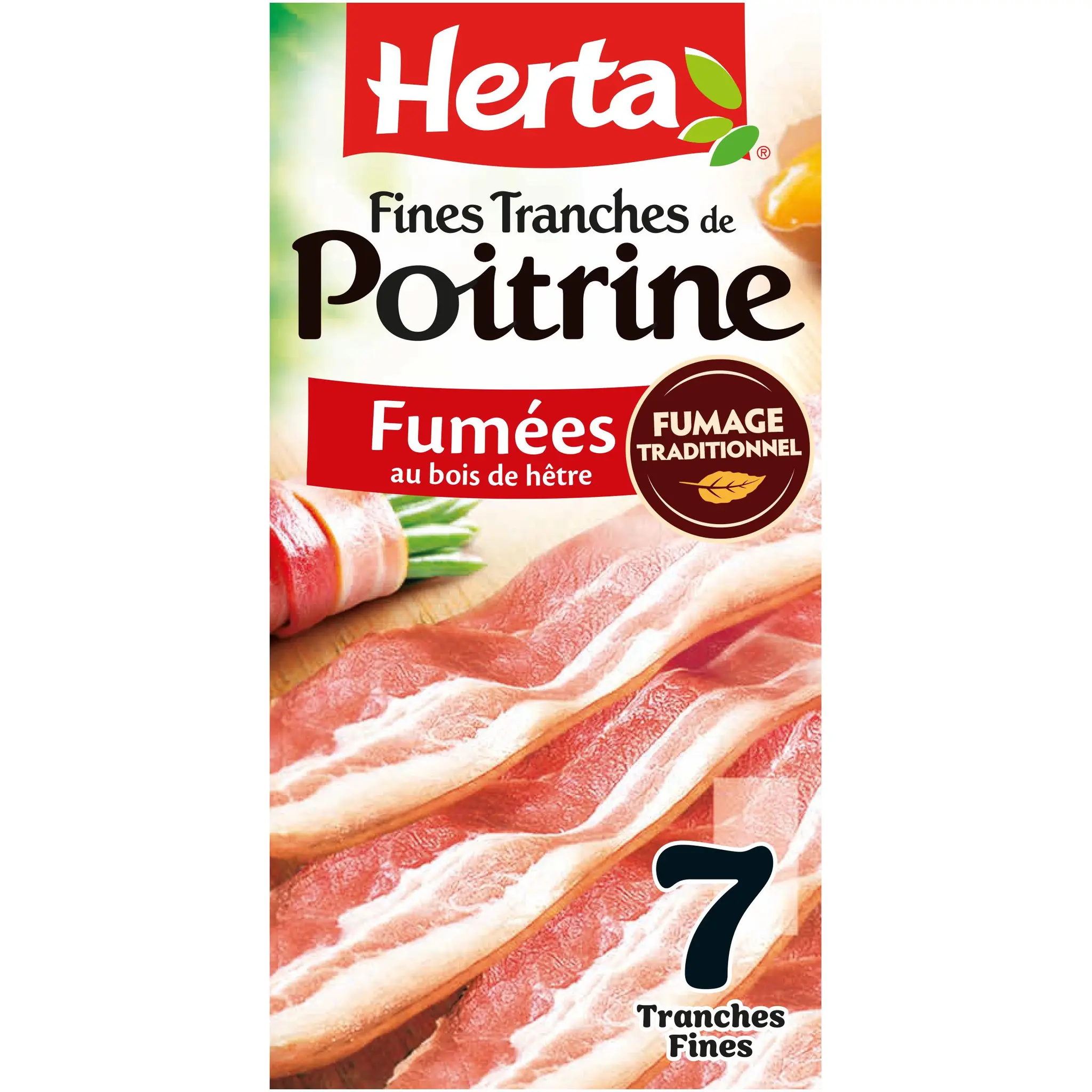 HERTA Fines tranches de poitrine fumée