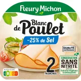 FLEURY MICHON Blanc de poulet réduit en sel conservation sans nitrites