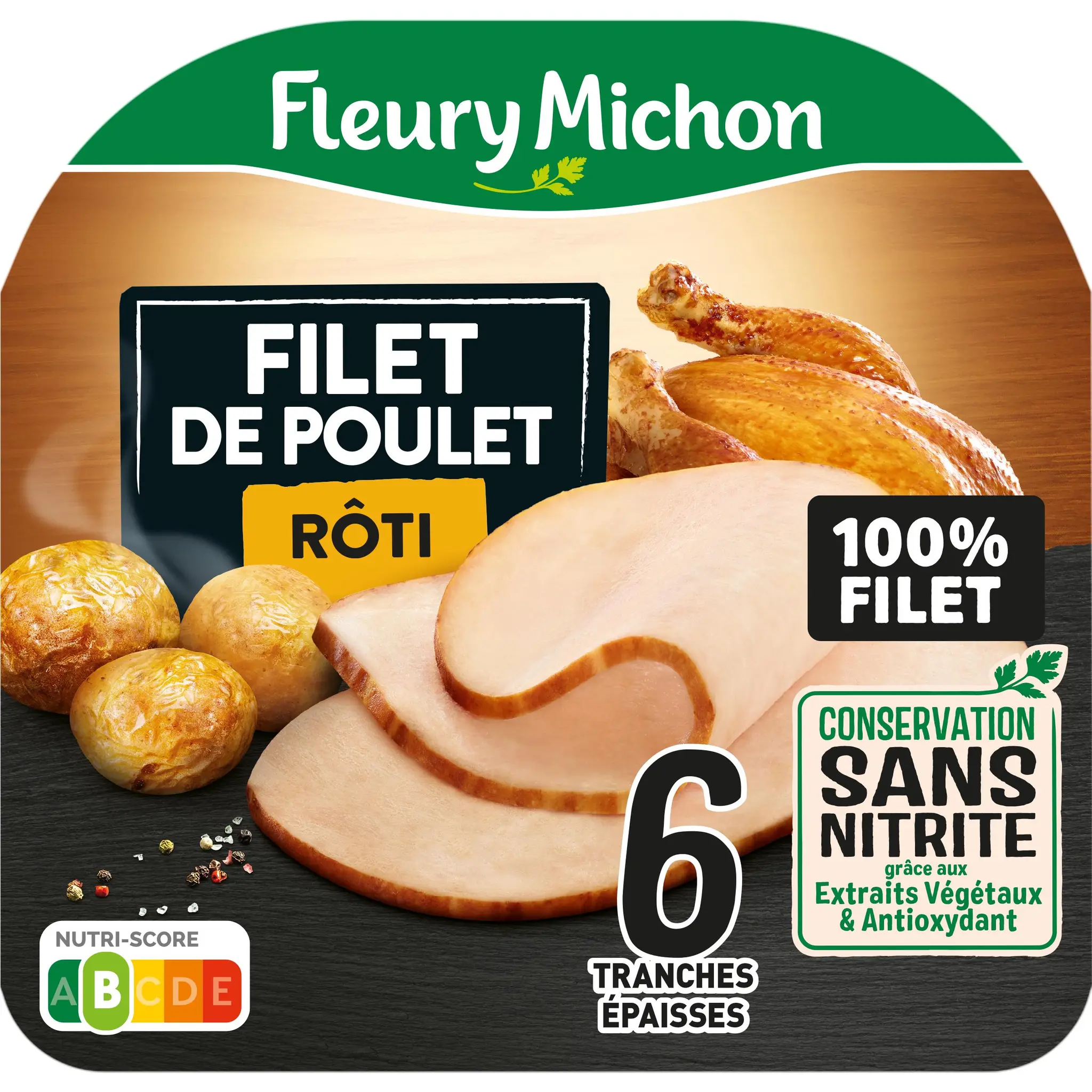FLEURY MICHON Filet de poulet rôti sans nitrite
