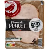 AUCHAN Blanc de poulet doré au four sans nitrite