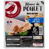 AUCHAN Blanc de poulet taux de sel réduit