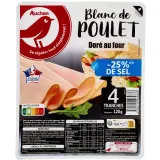 AUCHAN Blanc de poulet taux de sel réduit