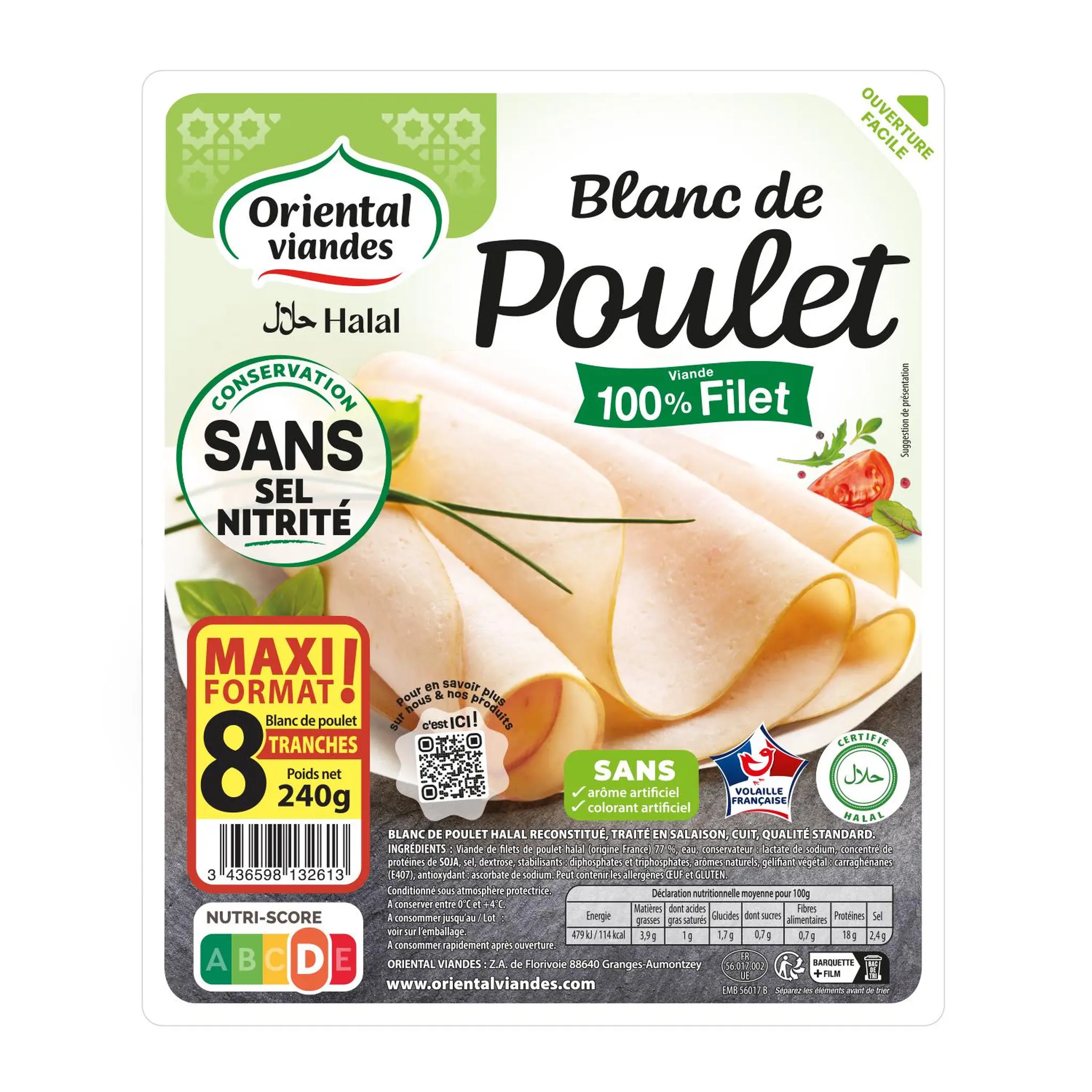 ORIENTAL VIANDES Blanc de poulet halal
