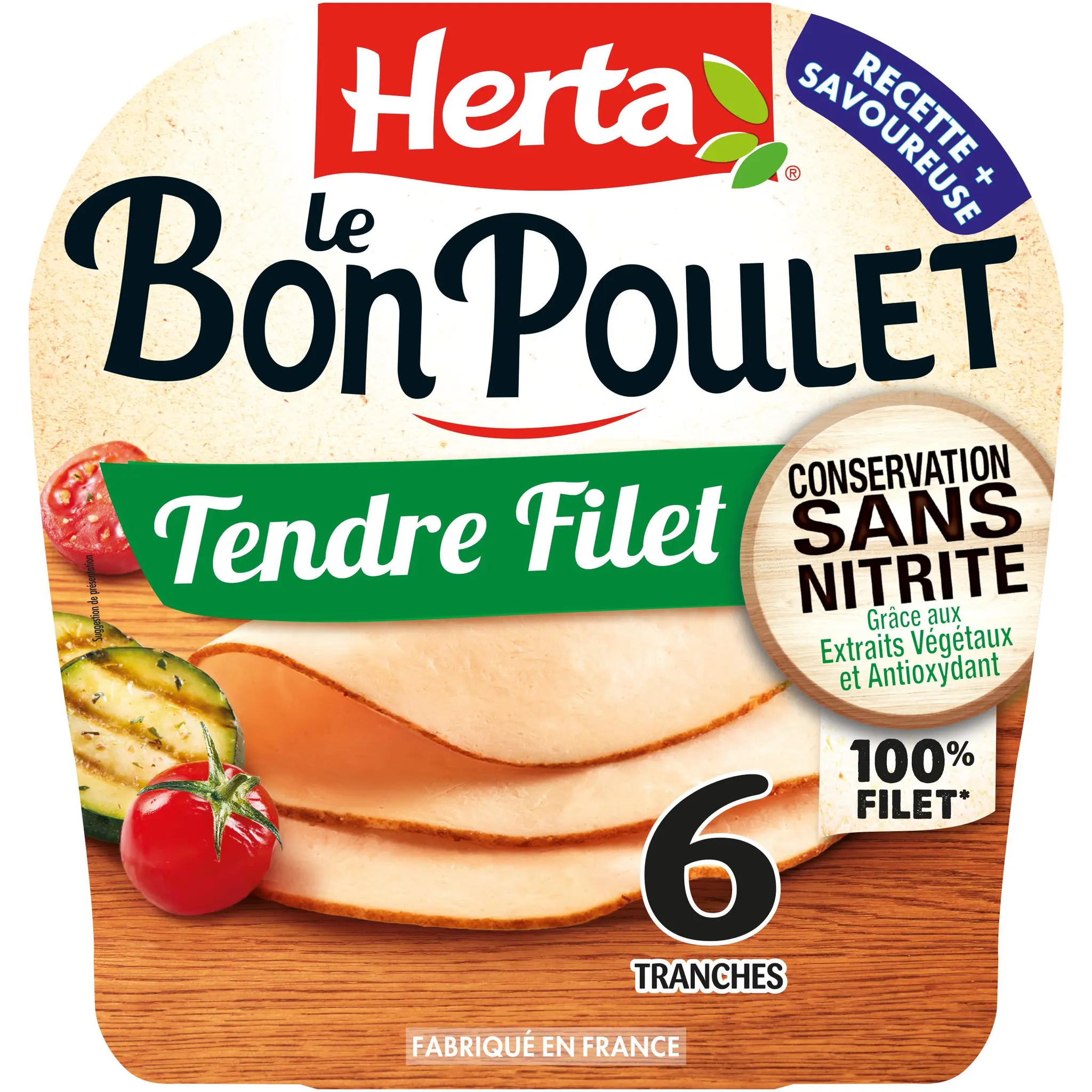 HERTA Le Bon poulet tendre filet sans nitrite
