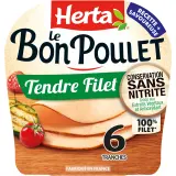HERTA Le Bon poulet tendre filet sans nitrite
