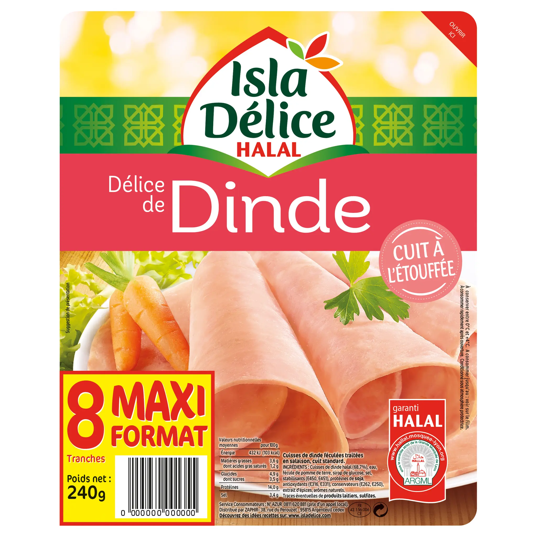 ISLA DELICE Délice de dinde halal