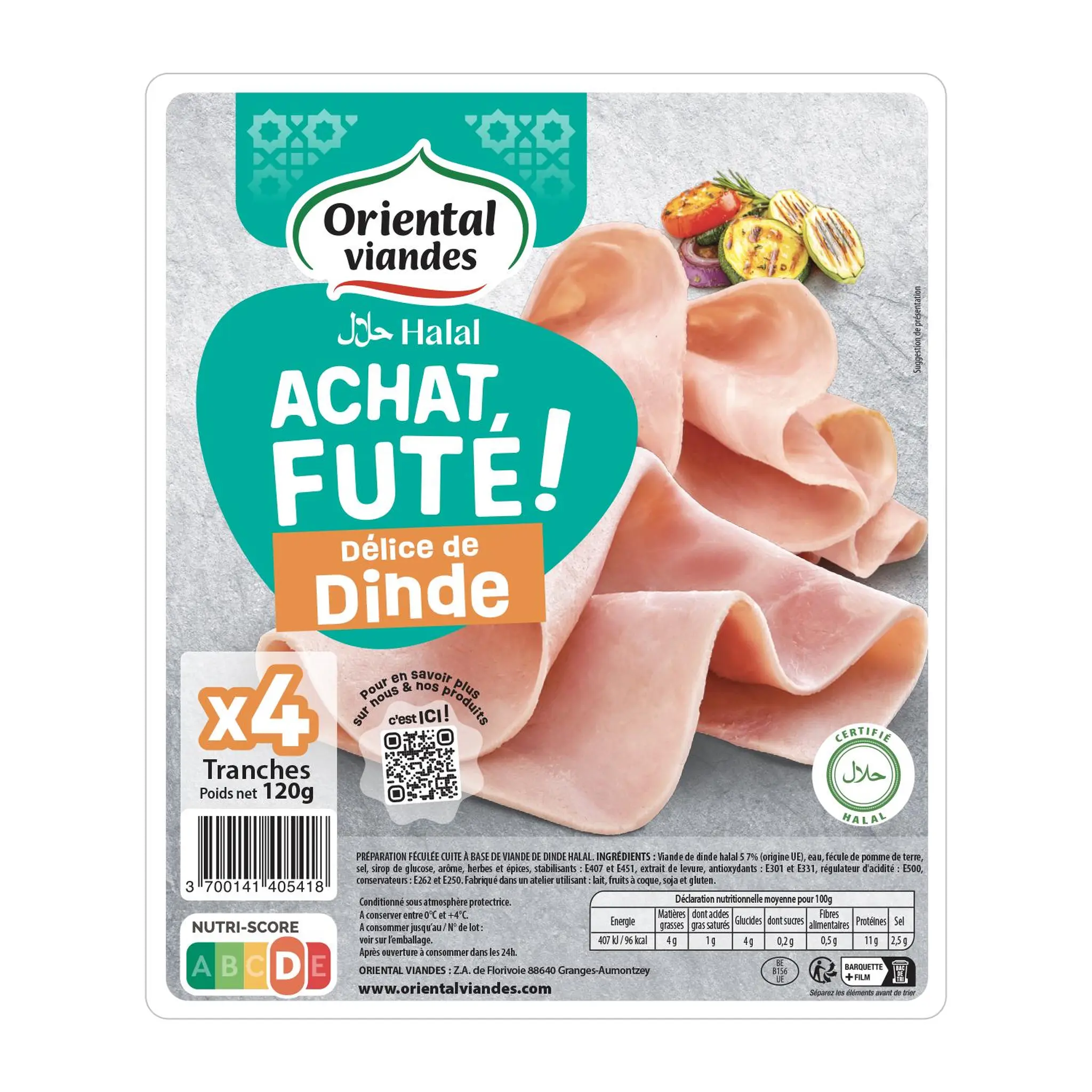 ORIENTAL VIANDES Délice de dinde halal