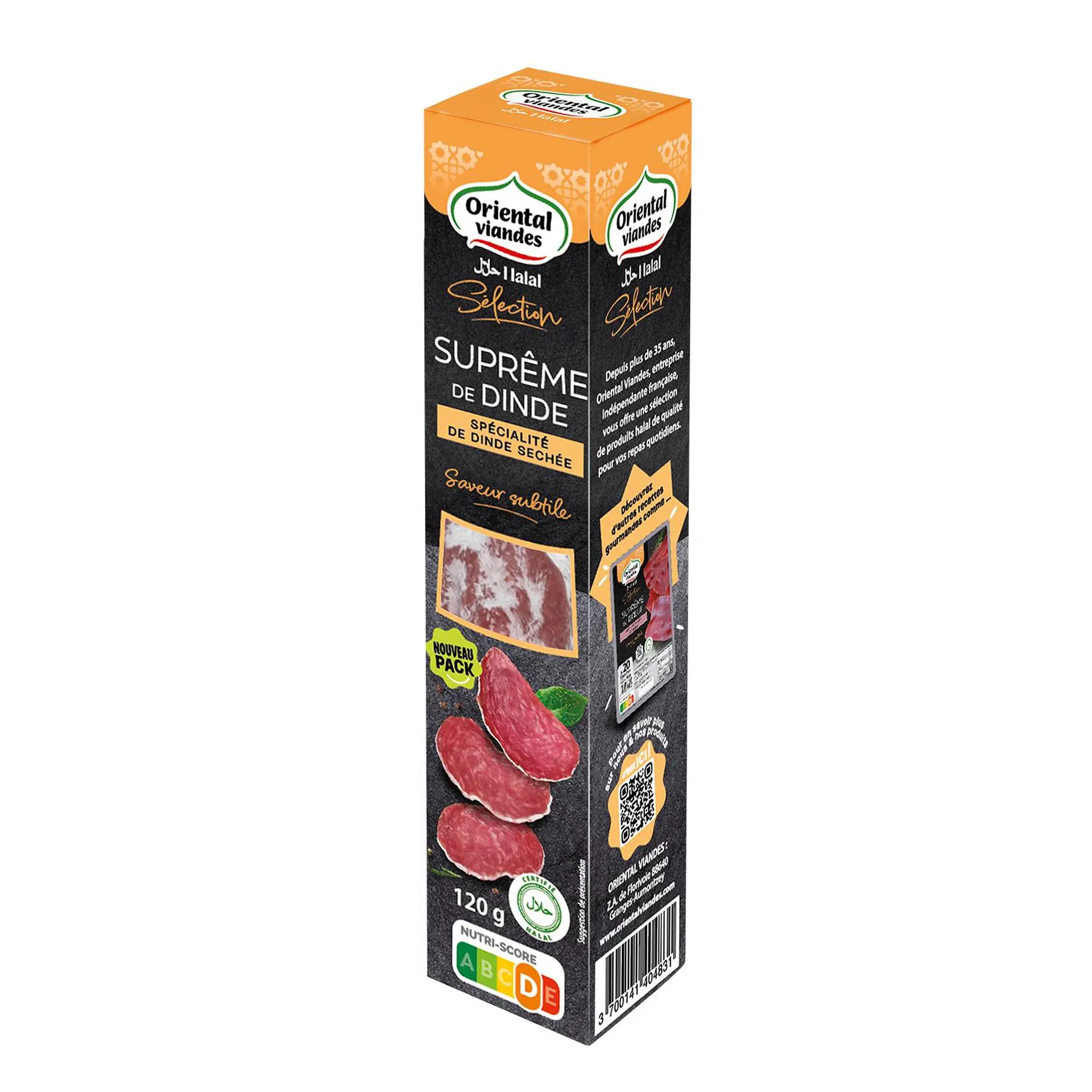 ORIENTAL VIANDES Suprême de dinde séchée bâton halal