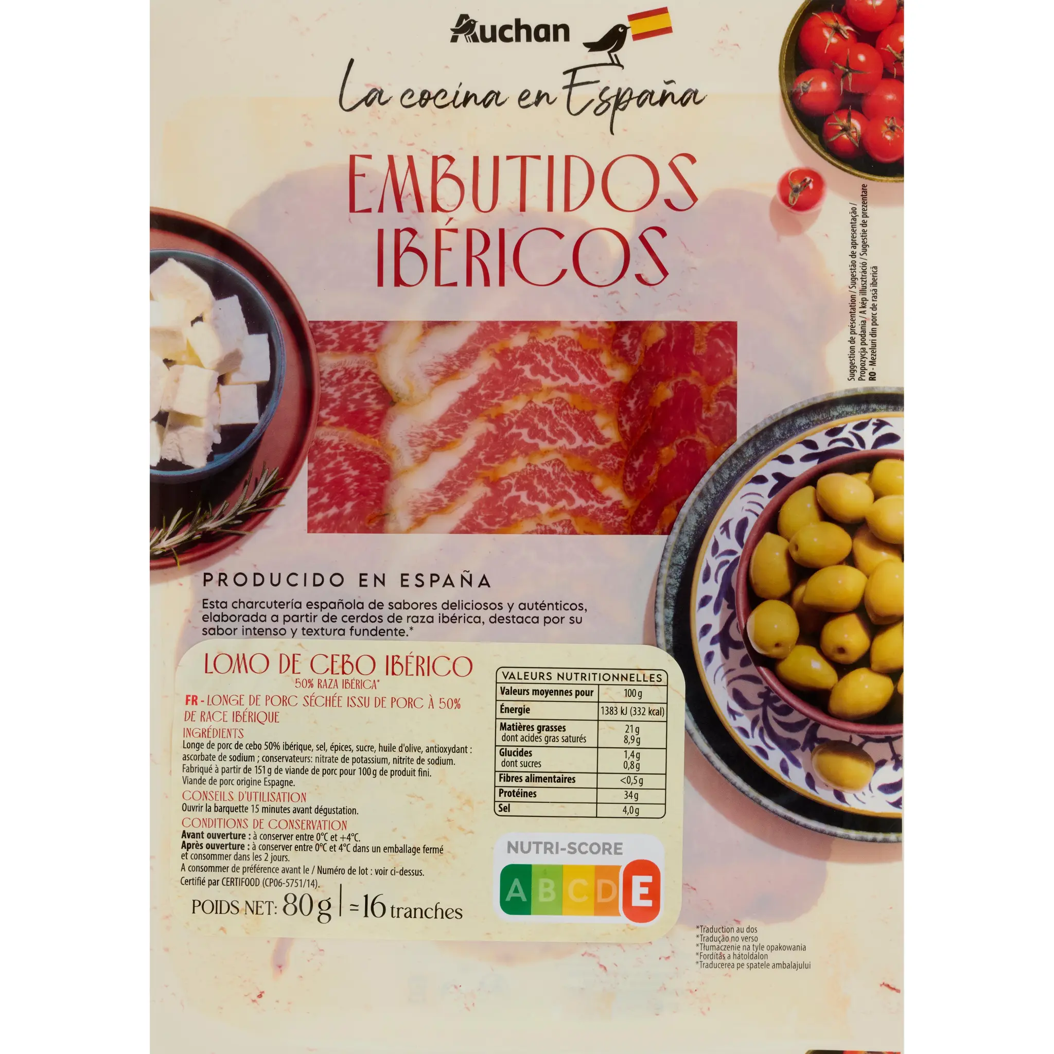 AUCHAN LA COCINA EN ESPANA Lomo de cebo iberico