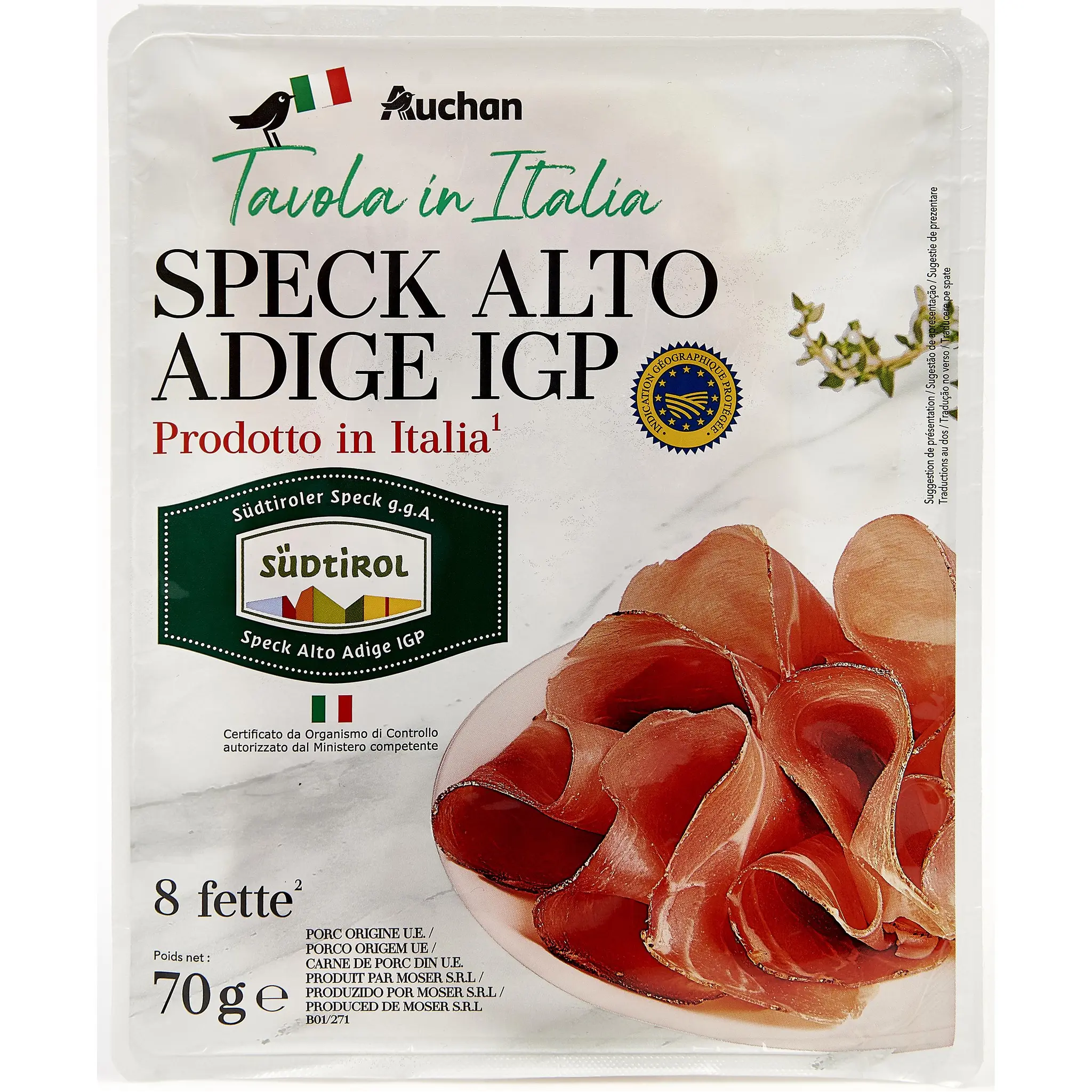 AUCHAN TAVOLA IN ITALIA Jambon speck IGP