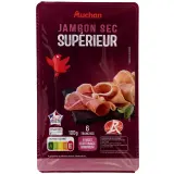 AUCHAN Jambon sec label rouge 9 mois d'affinage