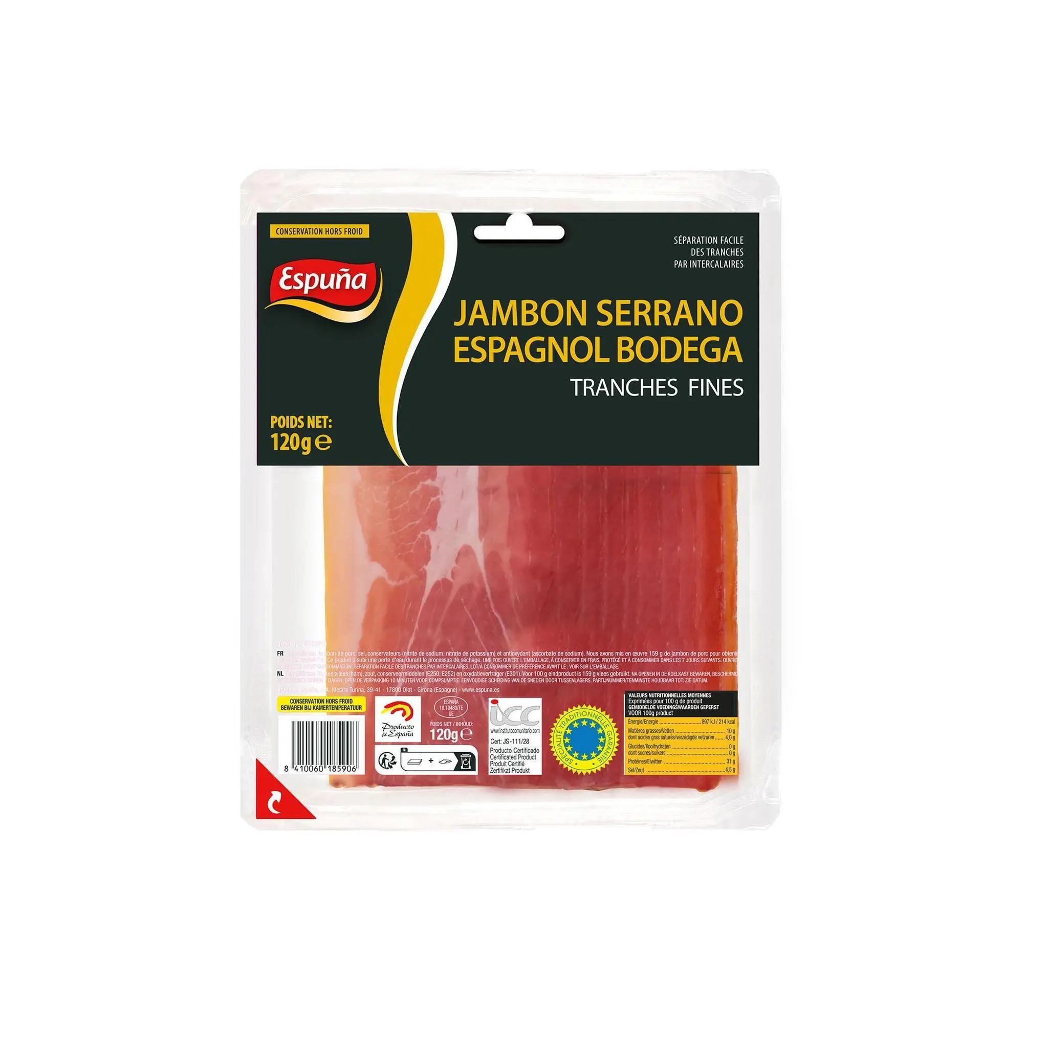 ESPUNA Jambon Serrano Espagnol Bodega