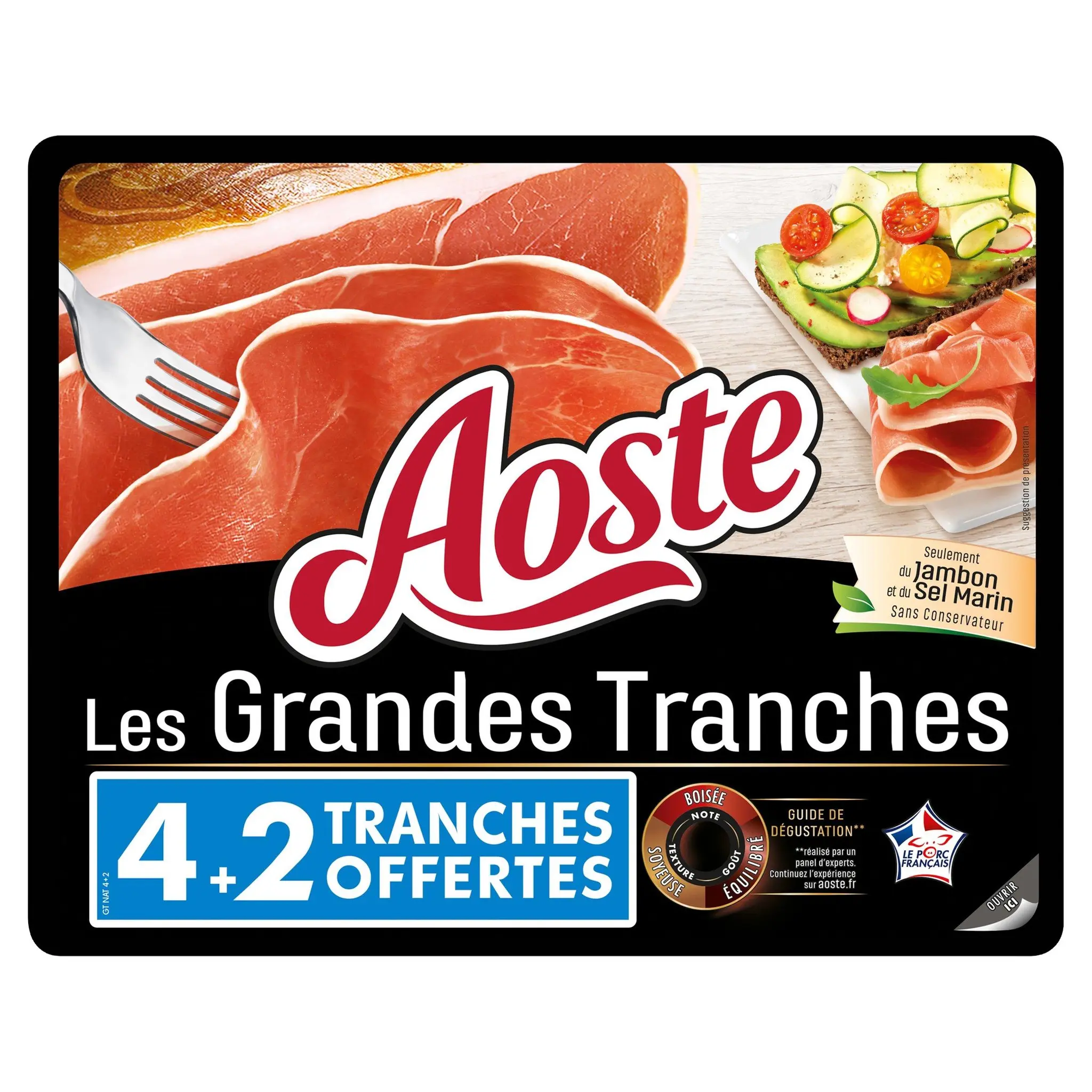 AOSTE Jambon cru grandes tranches