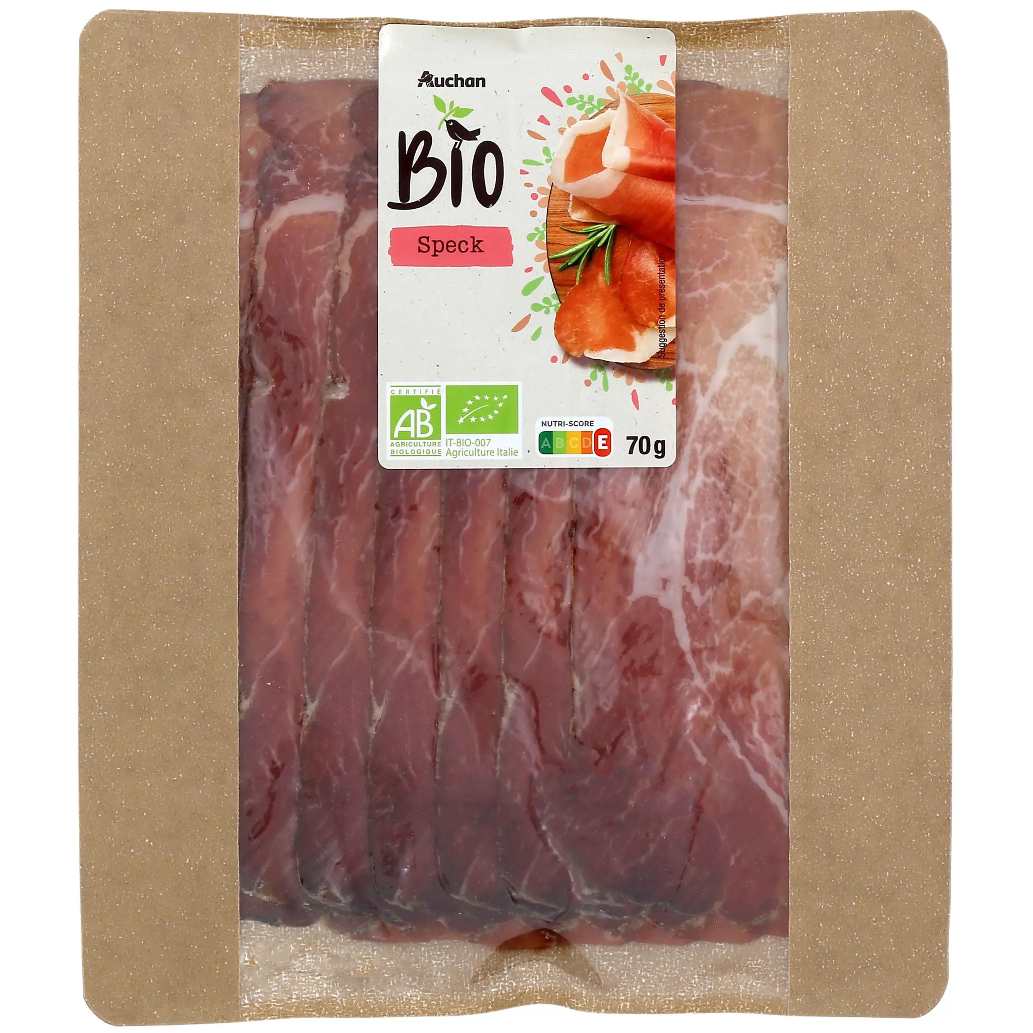 AUCHAN BIO Jambon speck