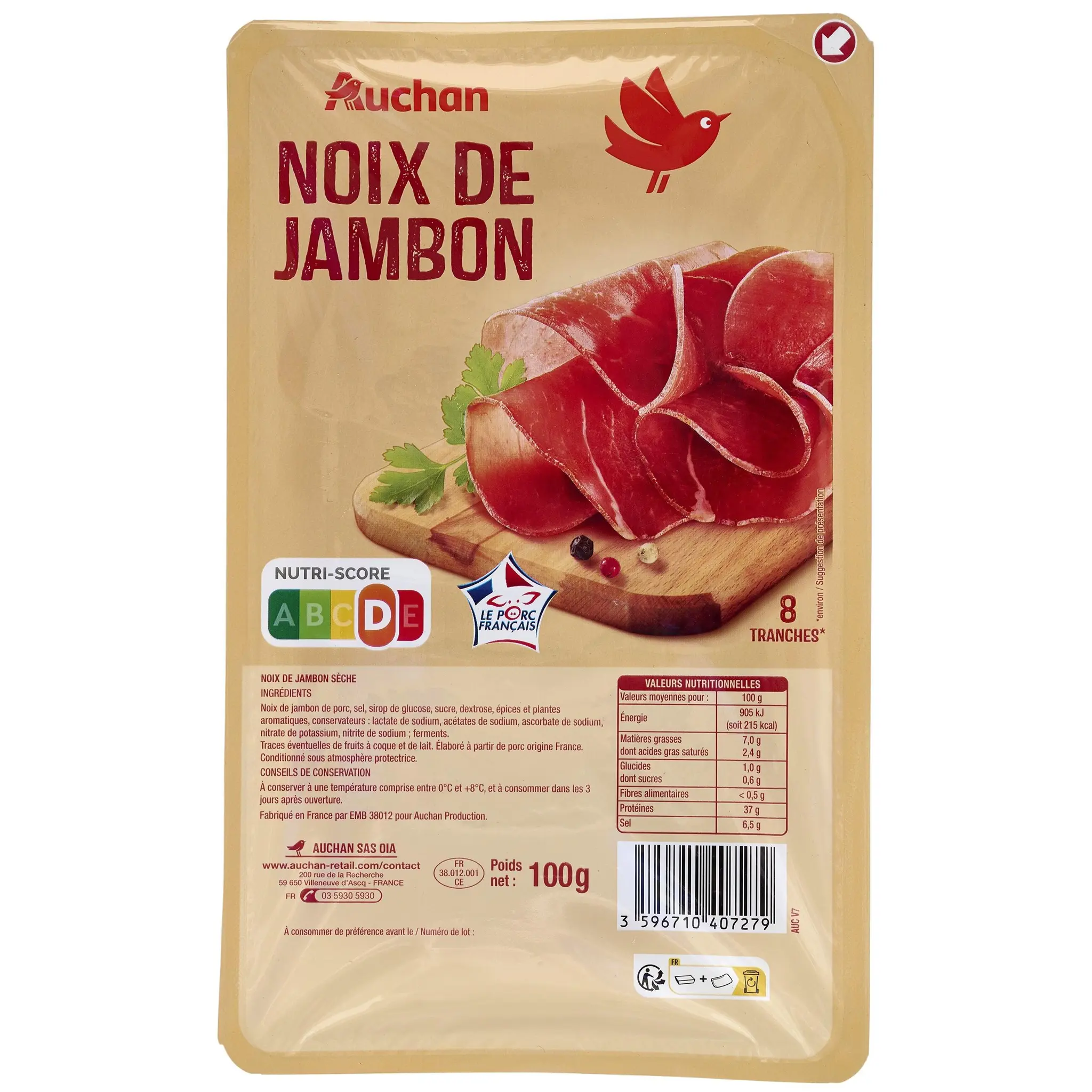 AUCHAN Noix de jambon