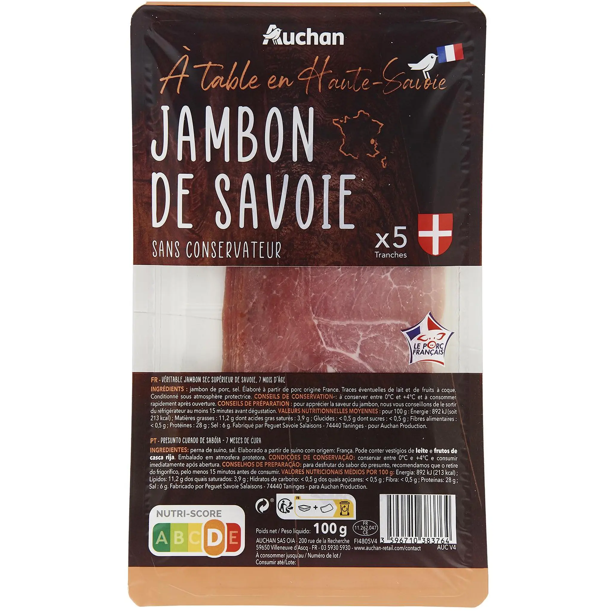 AUCHAN TERROIR Jambon de Savoie