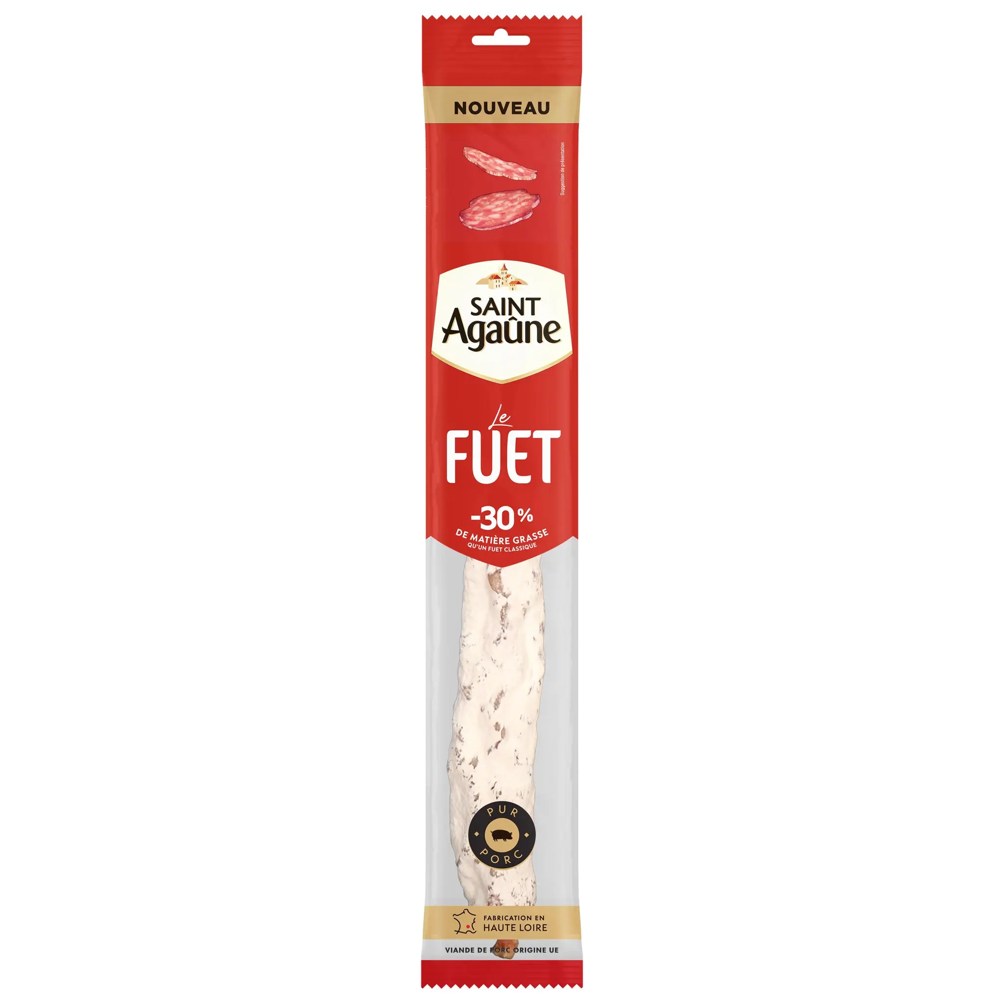 SAINT AGAUNE Fuet sec -30% de matière grasse