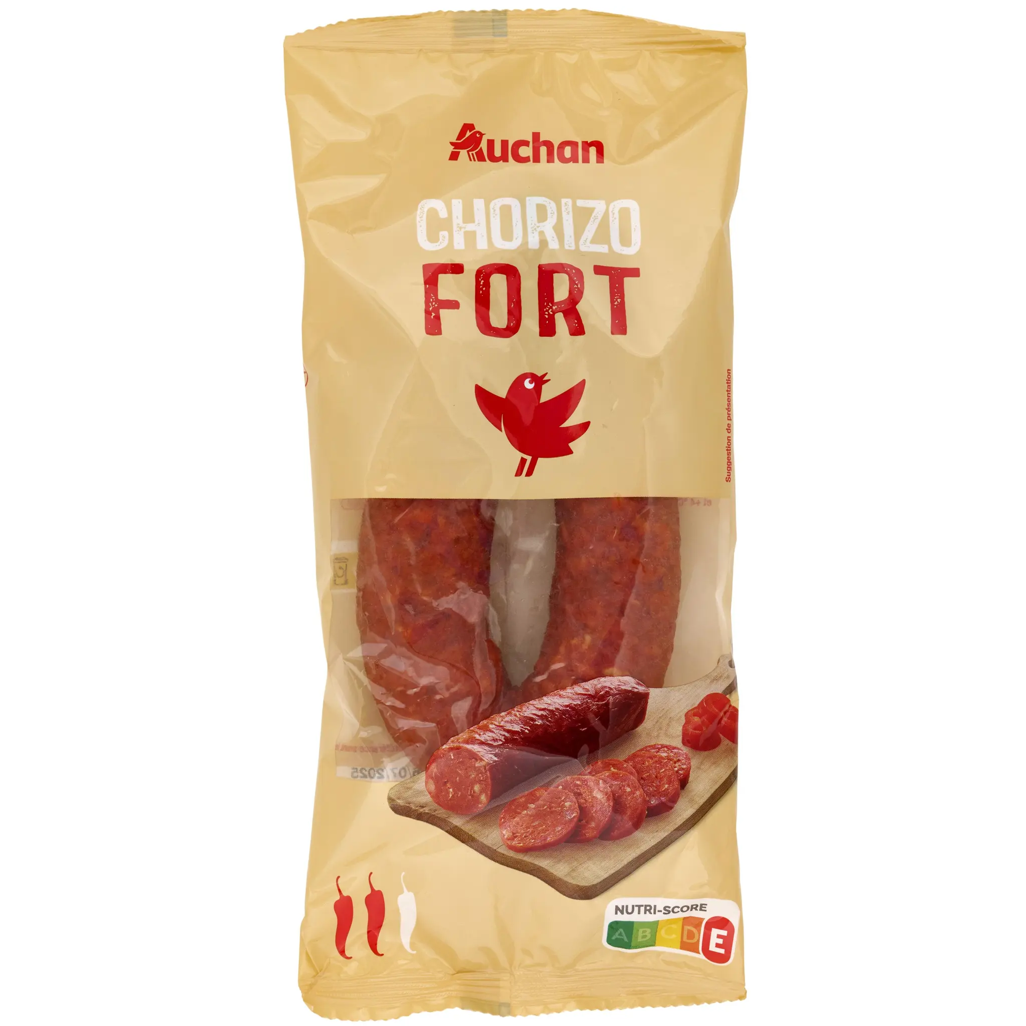 AUCHAN Chorizo fort entier