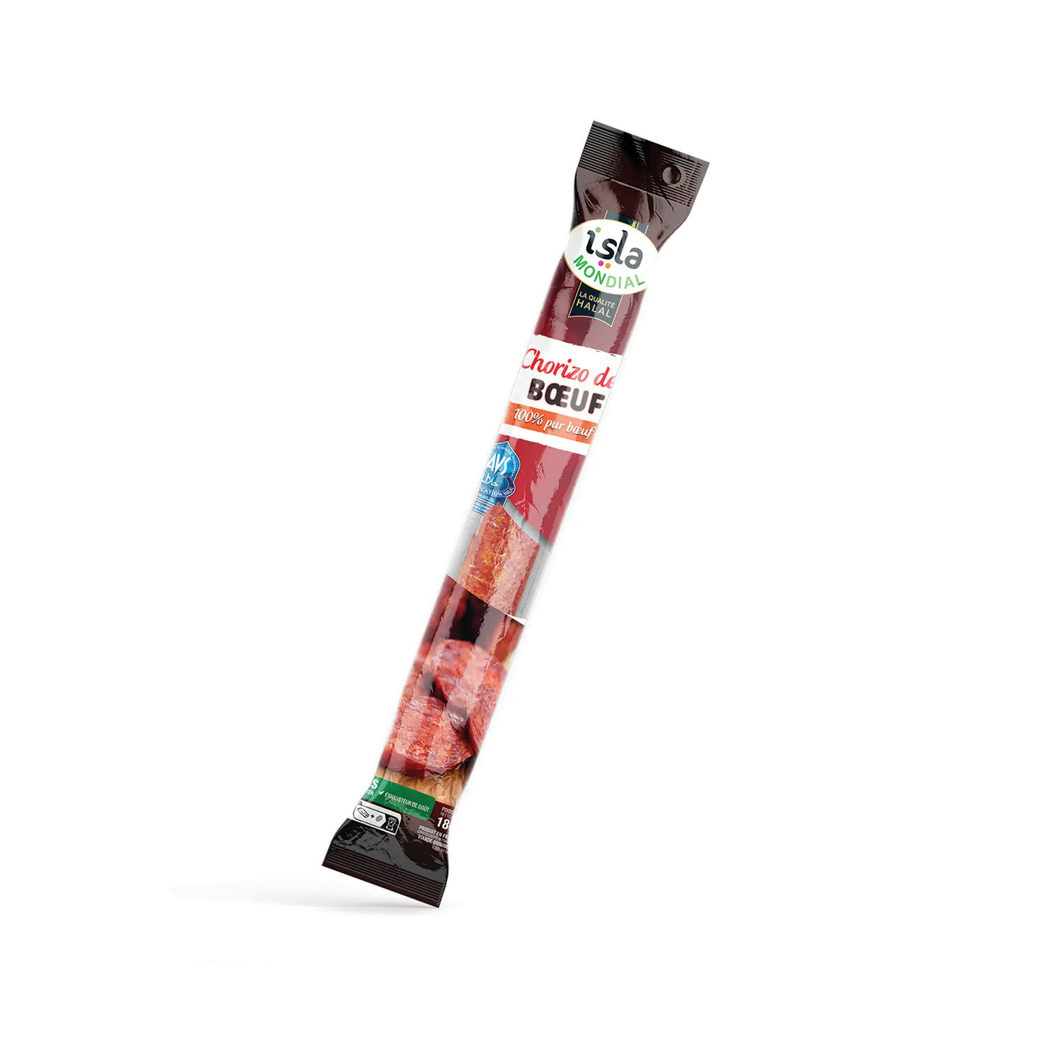 ISLA MONDIAL Chorizo entier pur boeuf halal