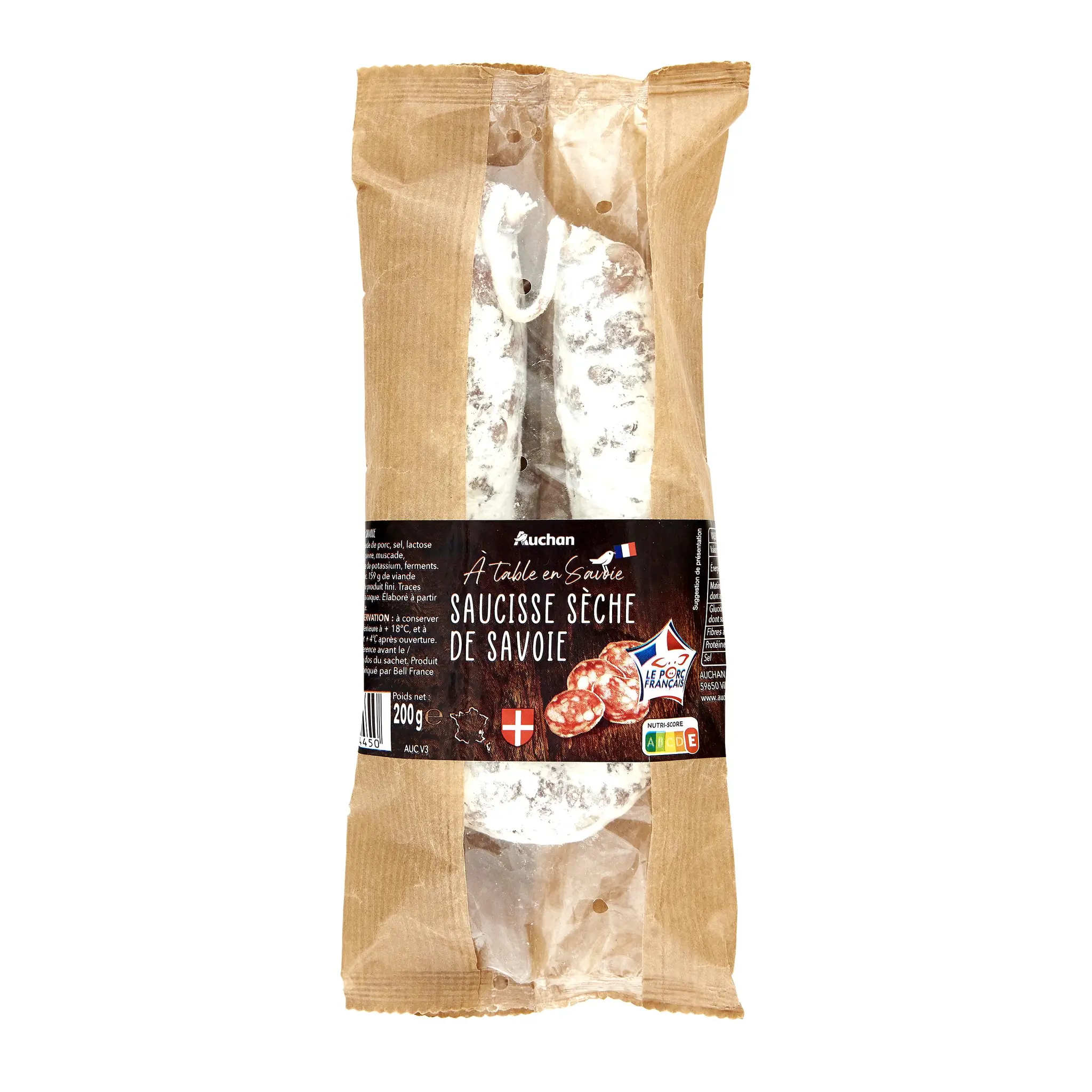 AUCHAN TERROIR Saucisse sèche de Savoie