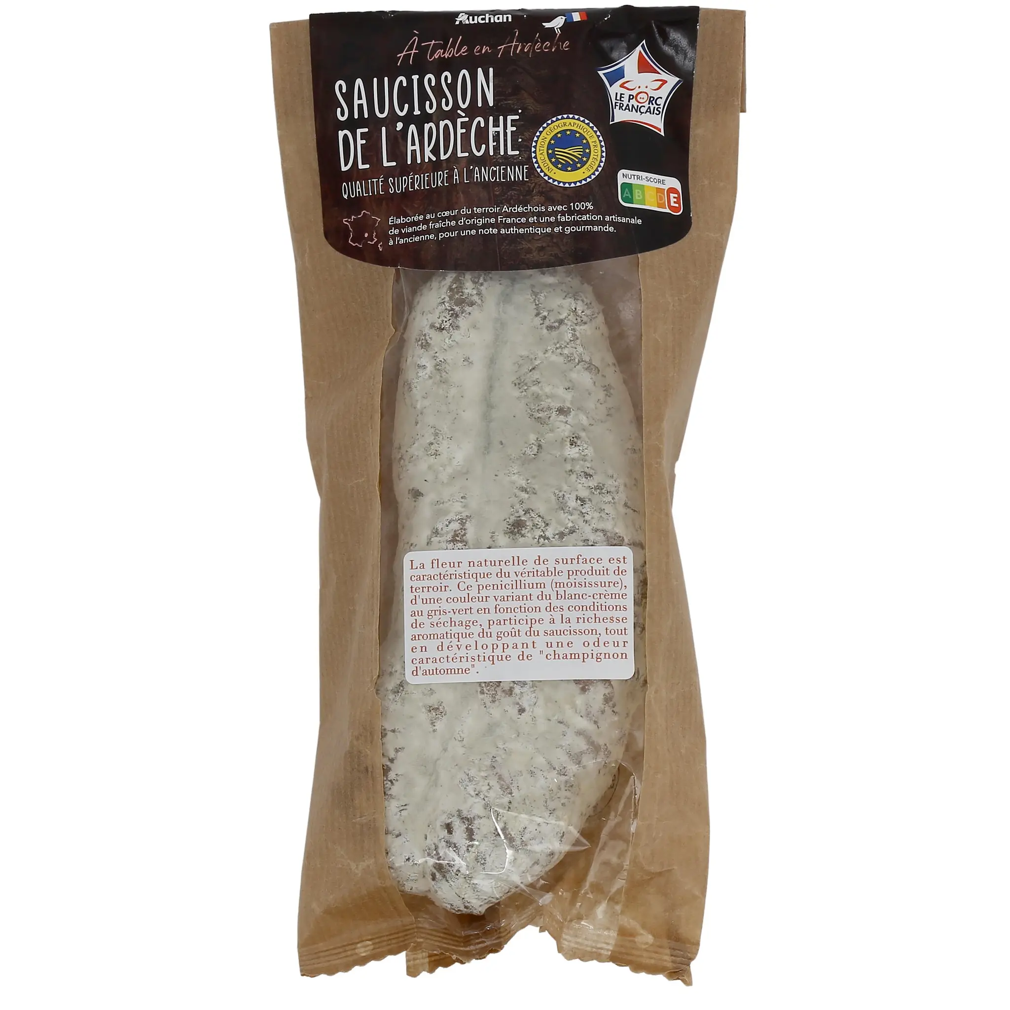 AUCHAN TERROIR Saucisson de l'Ardèche IGP