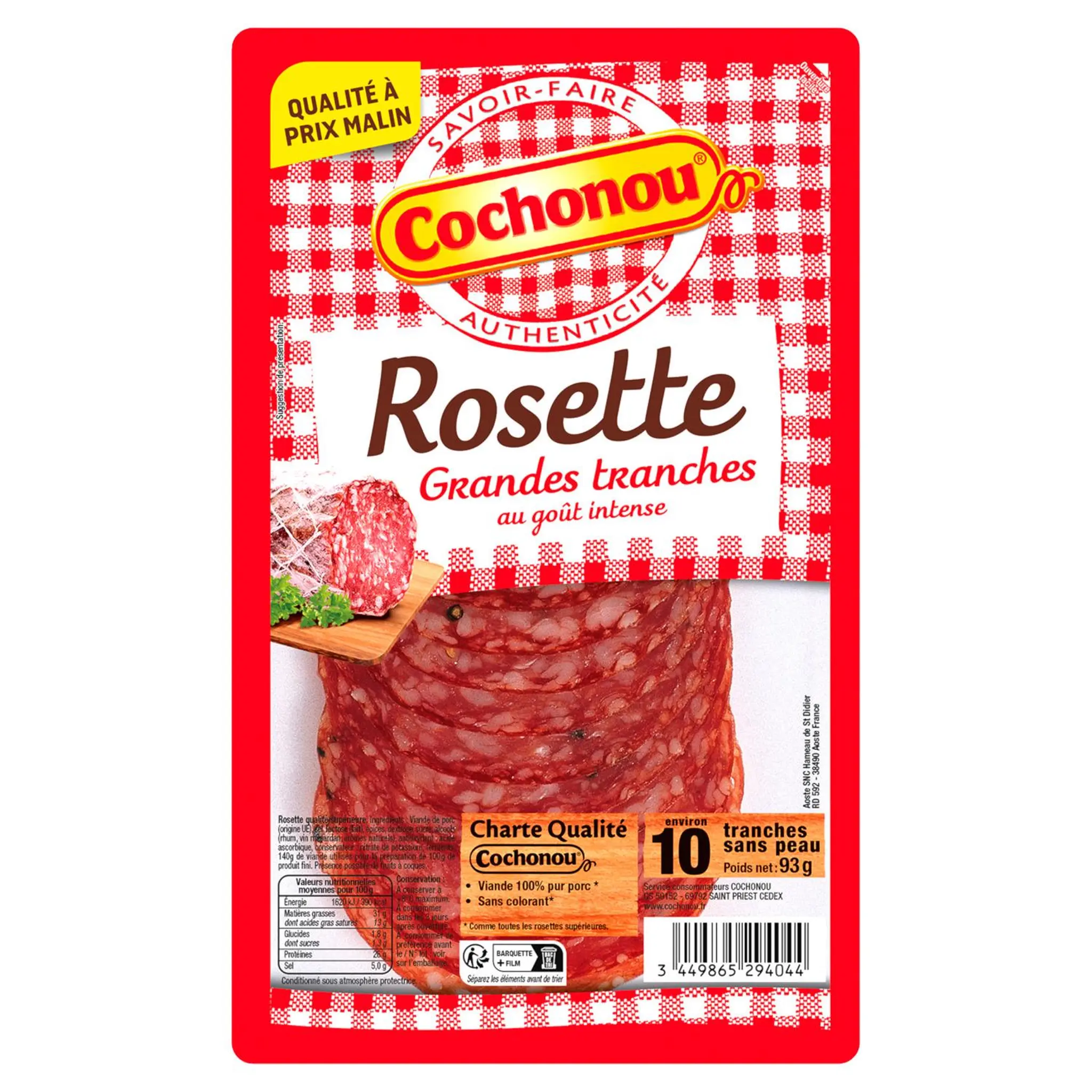 COCHONOU Rosette goût intense
