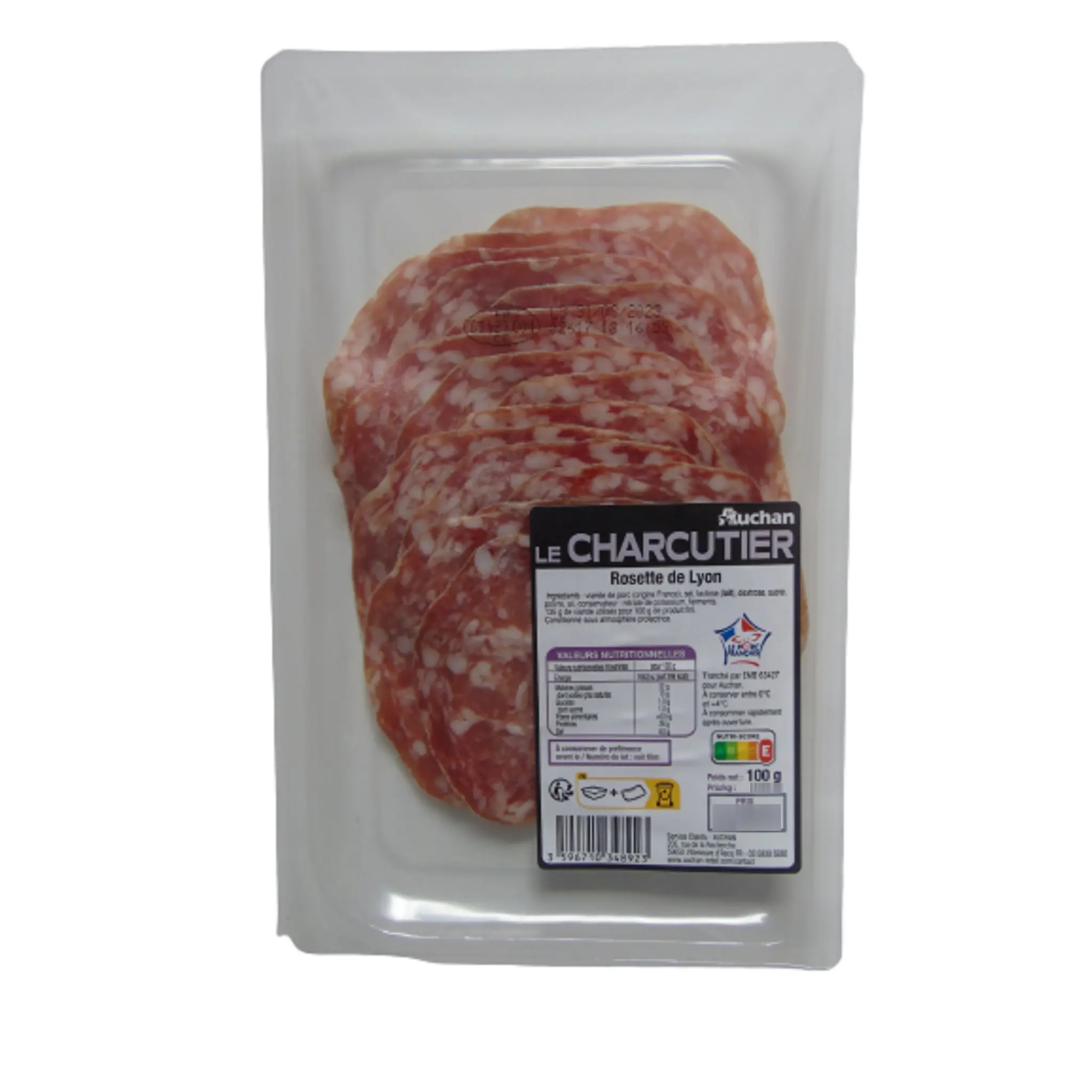 AUCHAN LE CHARCUTIER Rosette de Lyon