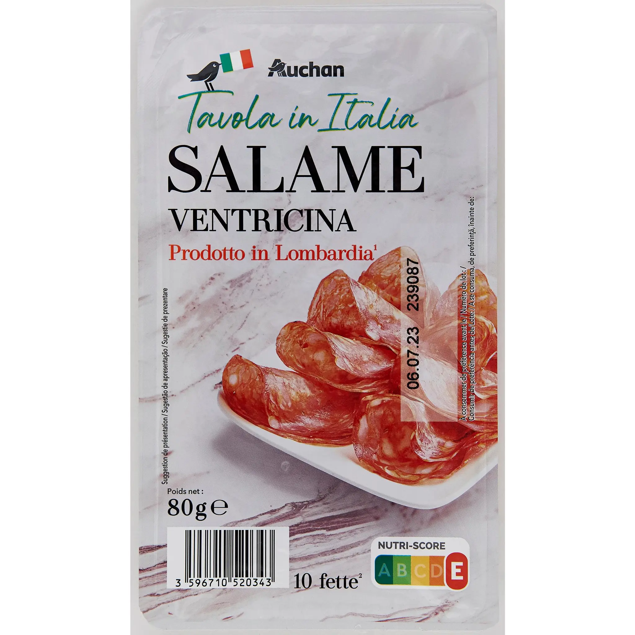 AUCHAN TAVOLA IN ITALIA Salami ventricina
