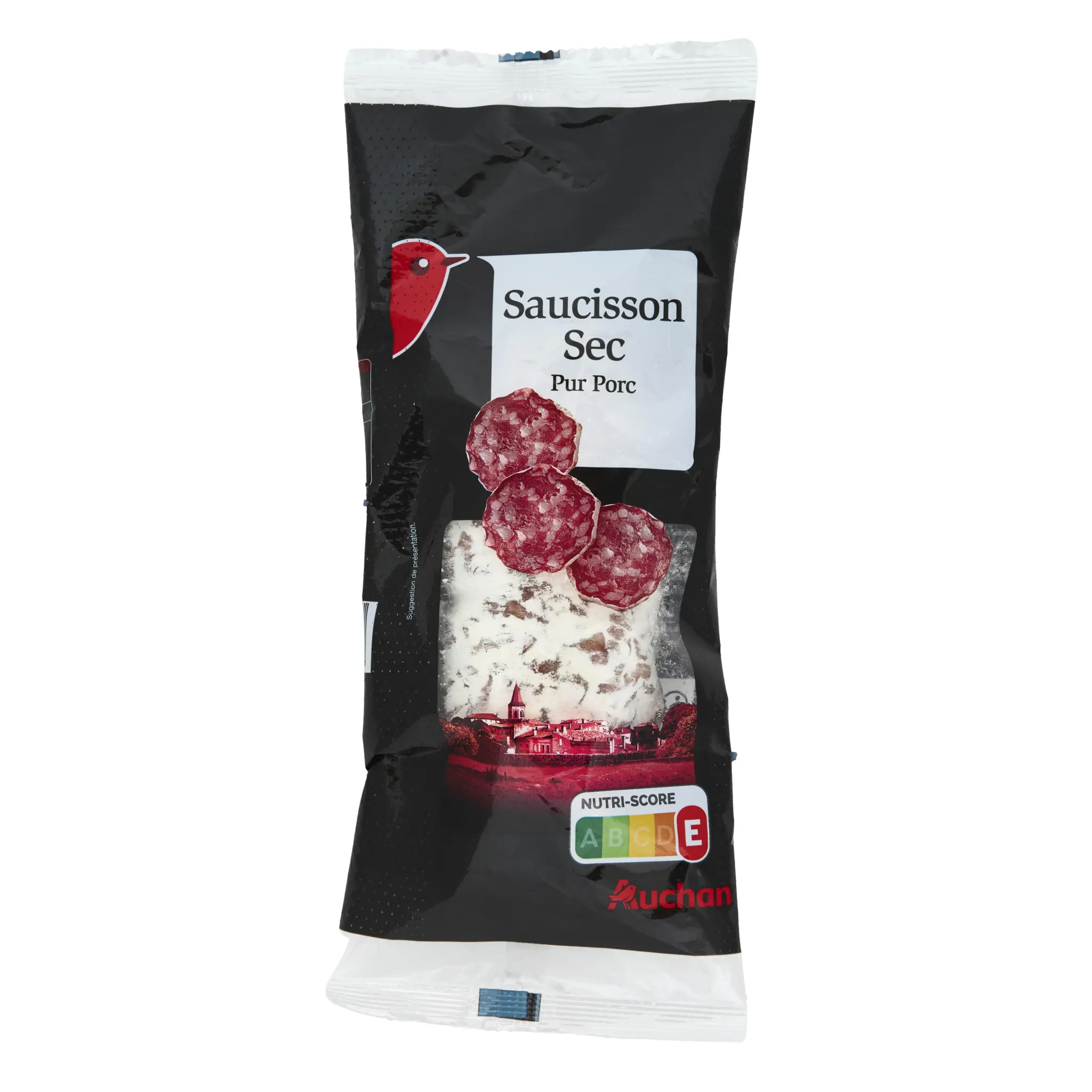 AUCHAN Saucisson sec pur Porc